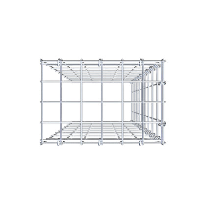 Mounted gabion type 4 100 cm x 30 cm x 20 cm (L x H x D), mesh size 5 cm x 10 cm, C-ring