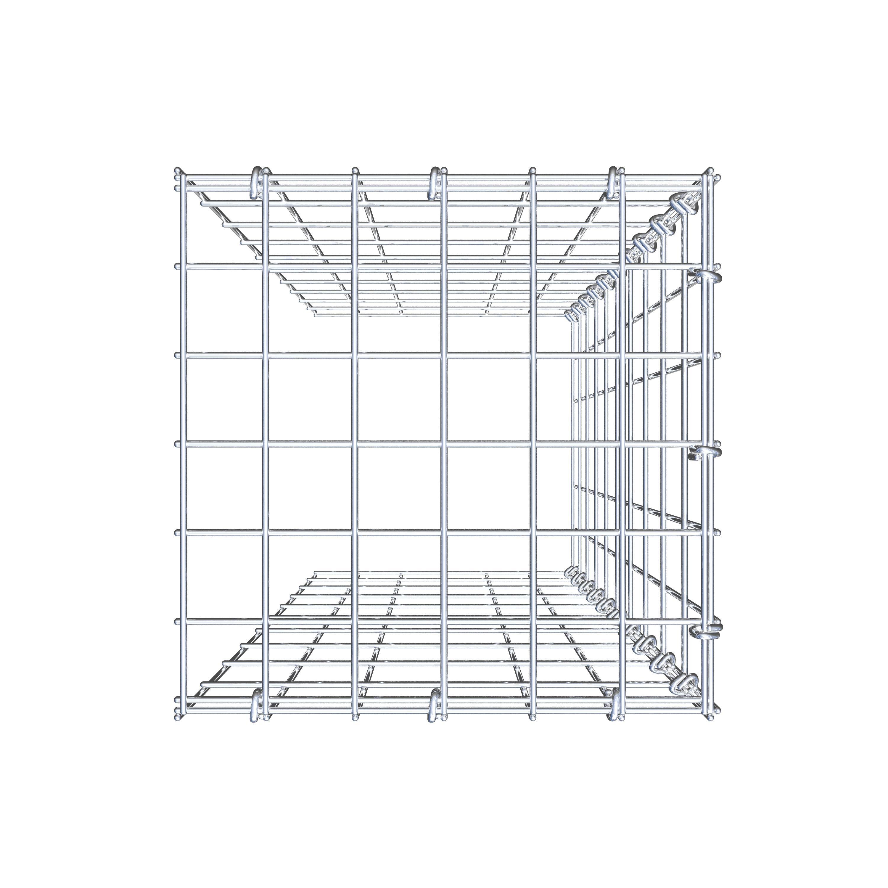 Extra gabion typ 4 100 cm x 30 cm x 30 cm (L x H x D), maskstorlek 5 cm x 10 cm, C-ring