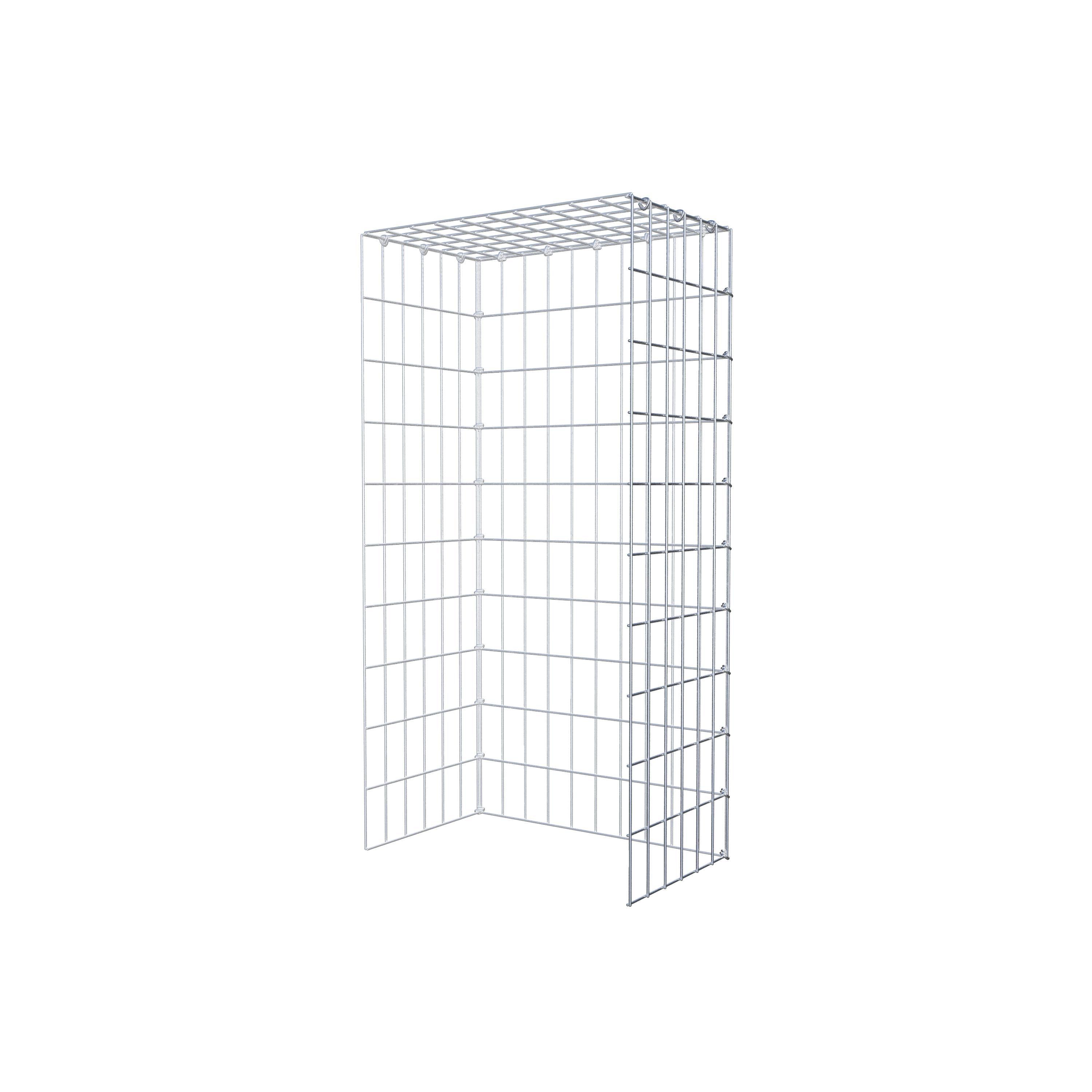 Mounted gabion type 4 100 cm x 30 cm x 50 cm (L x H x D), mesh size 5 cm x 10 cm, C-ring