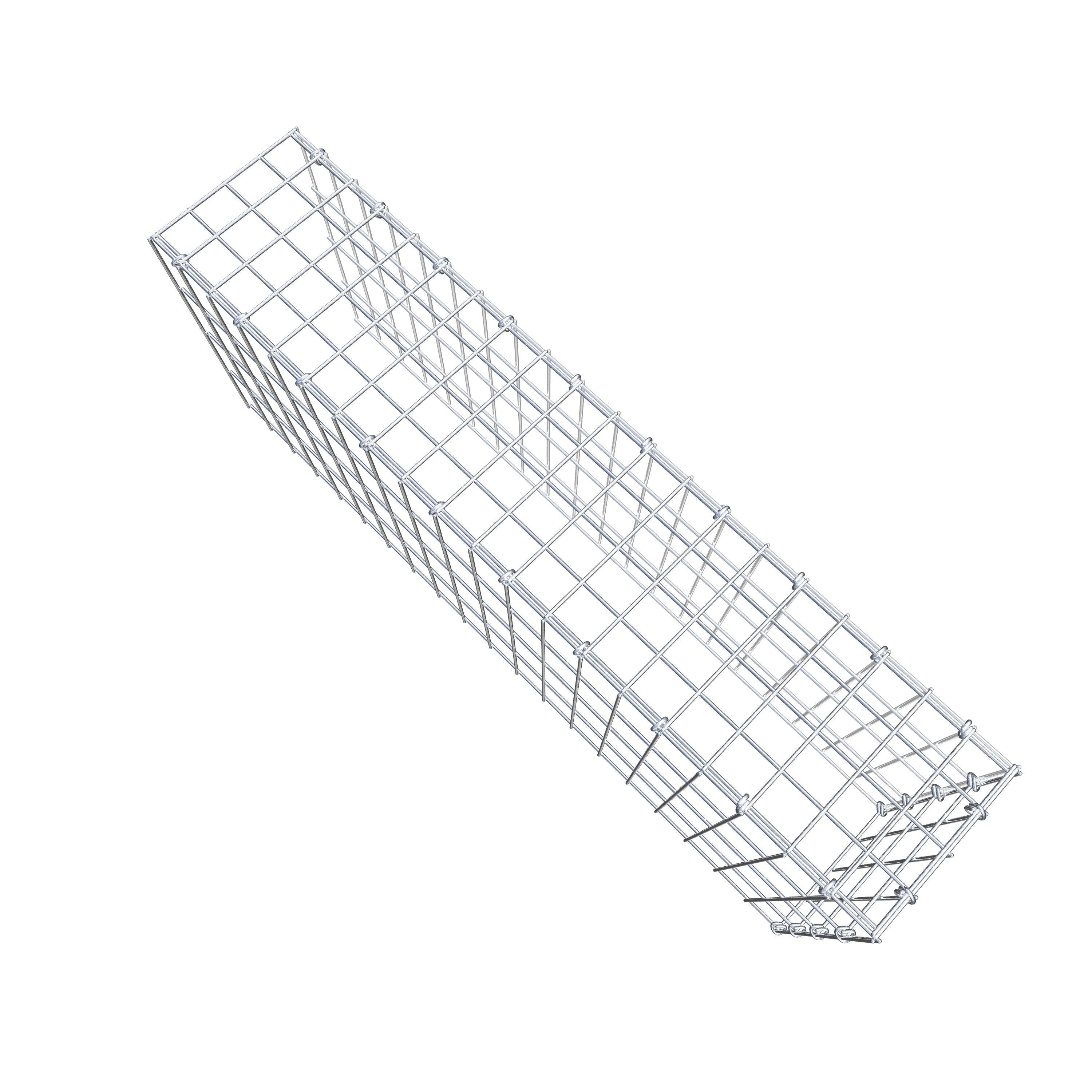 Mounted gabion type 4 100 cm x 40 cm x 20 cm (L x H x D), mesh size 5 cm x 10 cm, C-ring