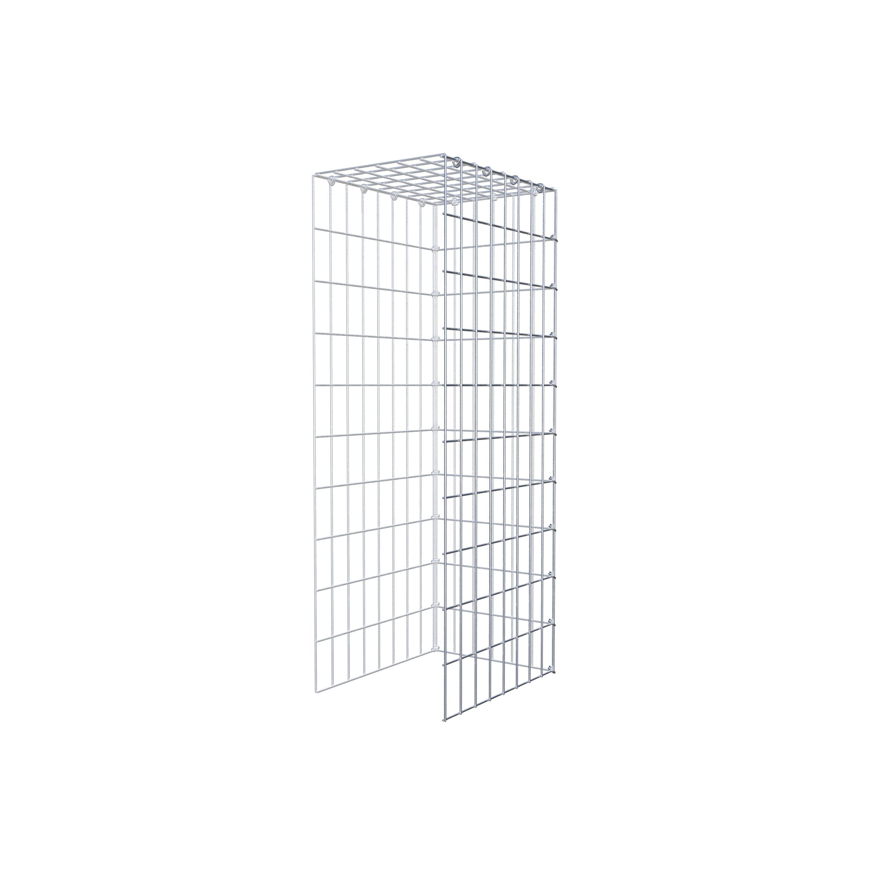 Typ 4 påbyggnadsgabion 100 cm x 40 cm x 30 cm (L x H x D), maskstorlek 5 cm x 10 cm, C-ring