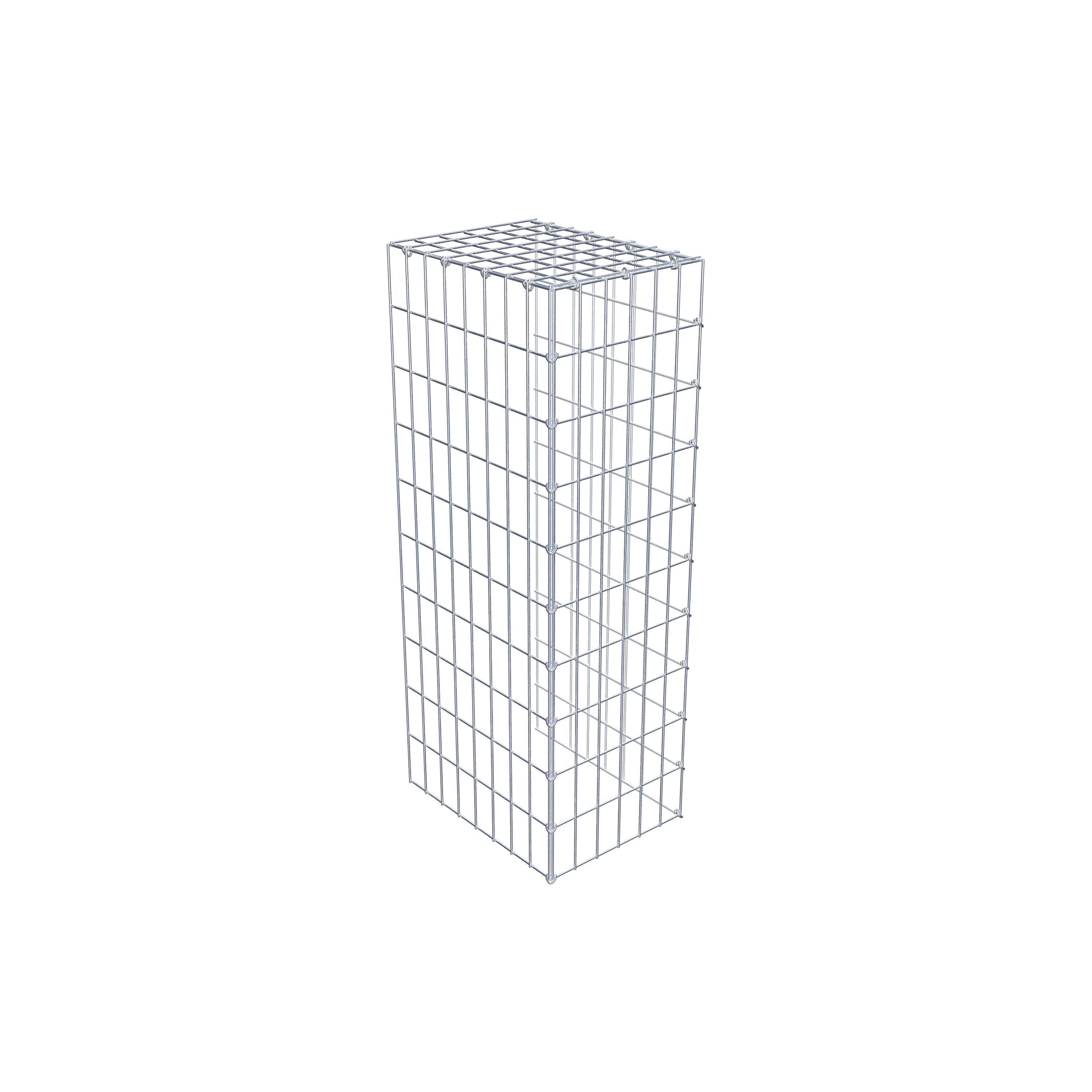 Typ 4 påbyggnadsgabion 100 cm x 40 cm x 30 cm (L x H x D), maskstorlek 5 cm x 10 cm, C-ring