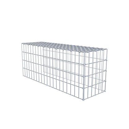 Monteret gabion type 4 100 cm x 40 cm x 30 cm (L x H x D), maskestørrelse 5 cm x 10 cm, C-ring