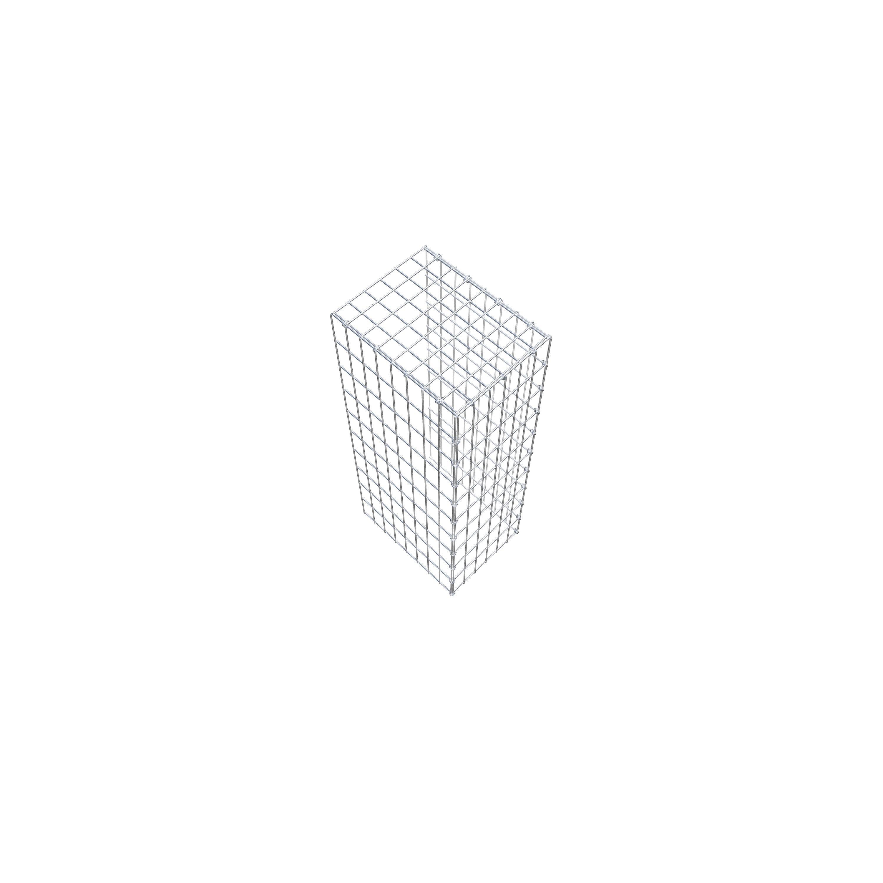 Typ 4 påbyggnadsgabion 100 cm x 40 cm x 30 cm (L x H x D), maskstorlek 5 cm x 10 cm, C-ring