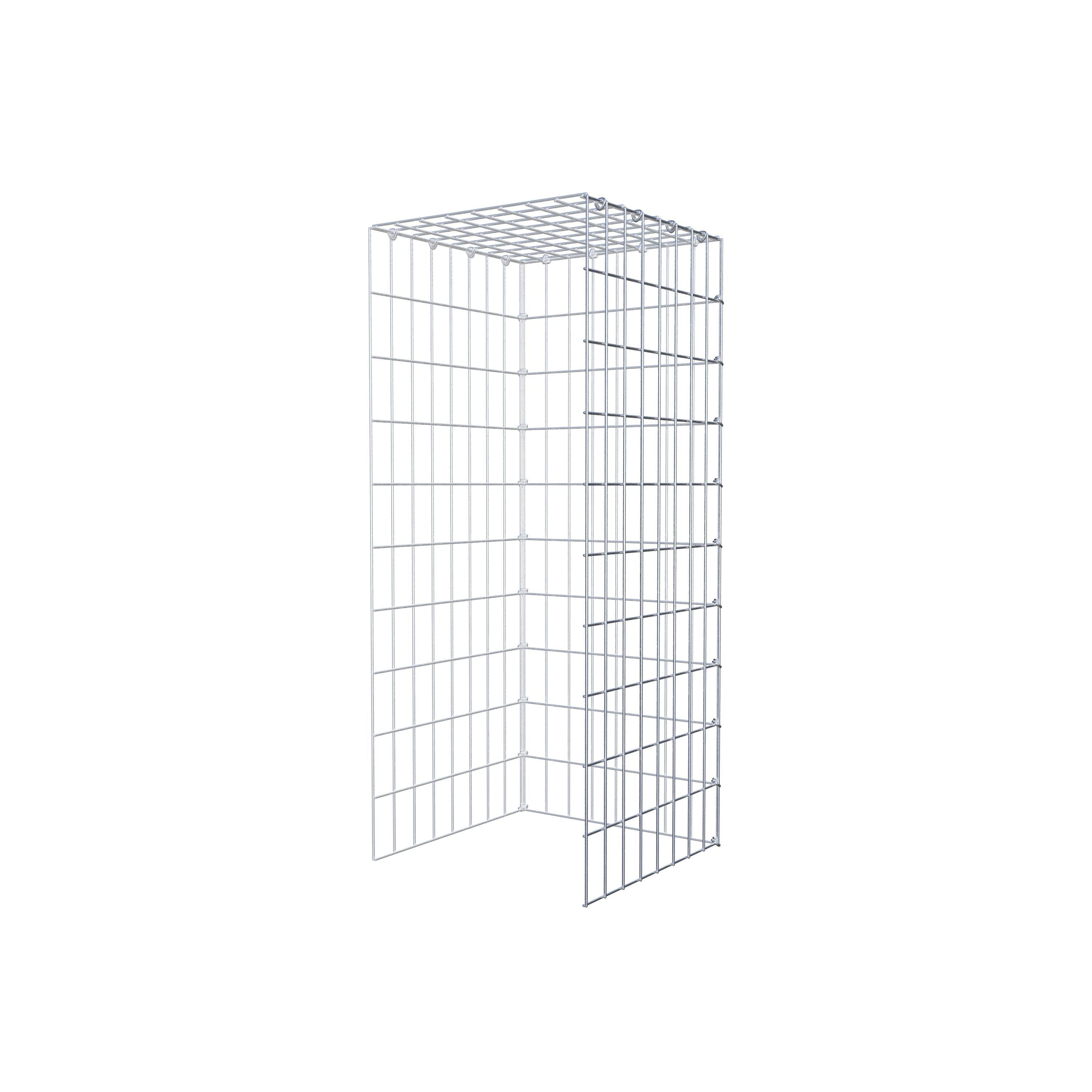 Extra gabion typ 4 100 cm x 40 cm x 40 cm (L x H x D), maskstorlek 5 cm x 10 cm, C-ring