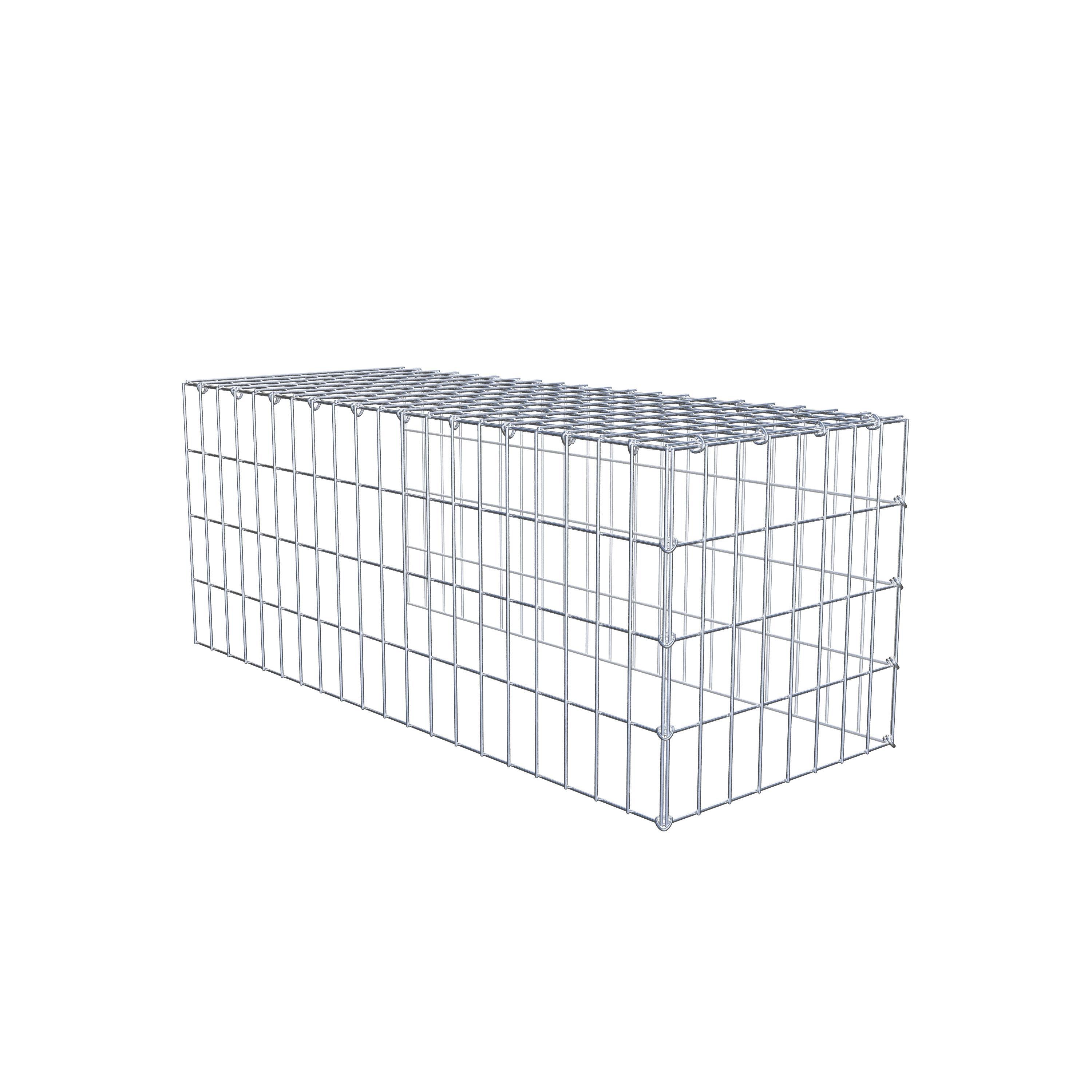 Extra gabion typ 4 100 cm x 40 cm x 40 cm (L x H x D), maskstorlek 5 cm x 10 cm, C-ring