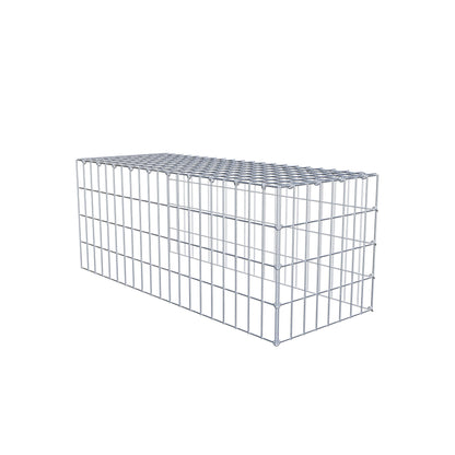 Monteret gabion type 4 100 cm x 40 cm x 40 cm (L x H x D), maskestørrelse 5 cm x 10 cm, C-ring