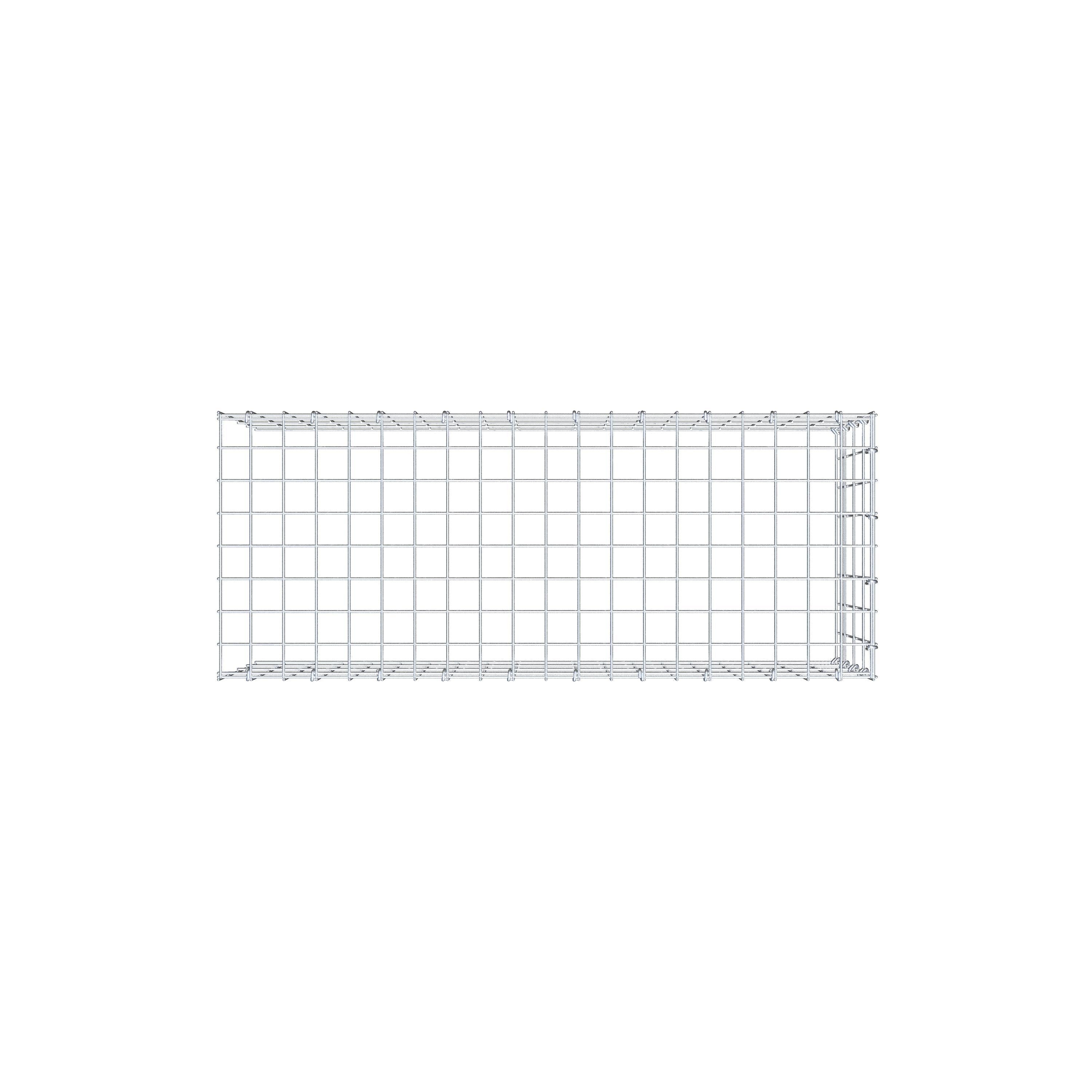 Extra gabion typ 4 100 cm x 40 cm x 40 cm (L x H x D), maskstorlek 5 cm x 10 cm, C-ring