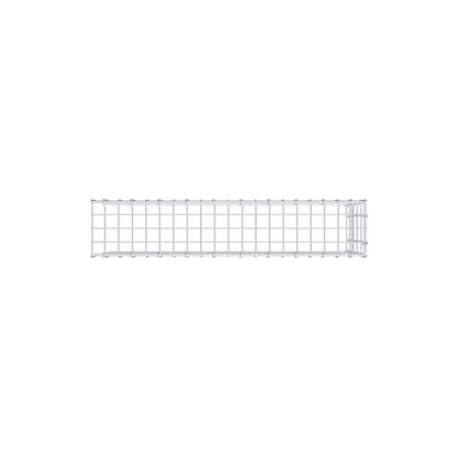 Monteret gabion type 4 100 cm x 50 cm x 20 cm (L x H x D), maskestørrelse 5 cm x 10 cm, C-ring