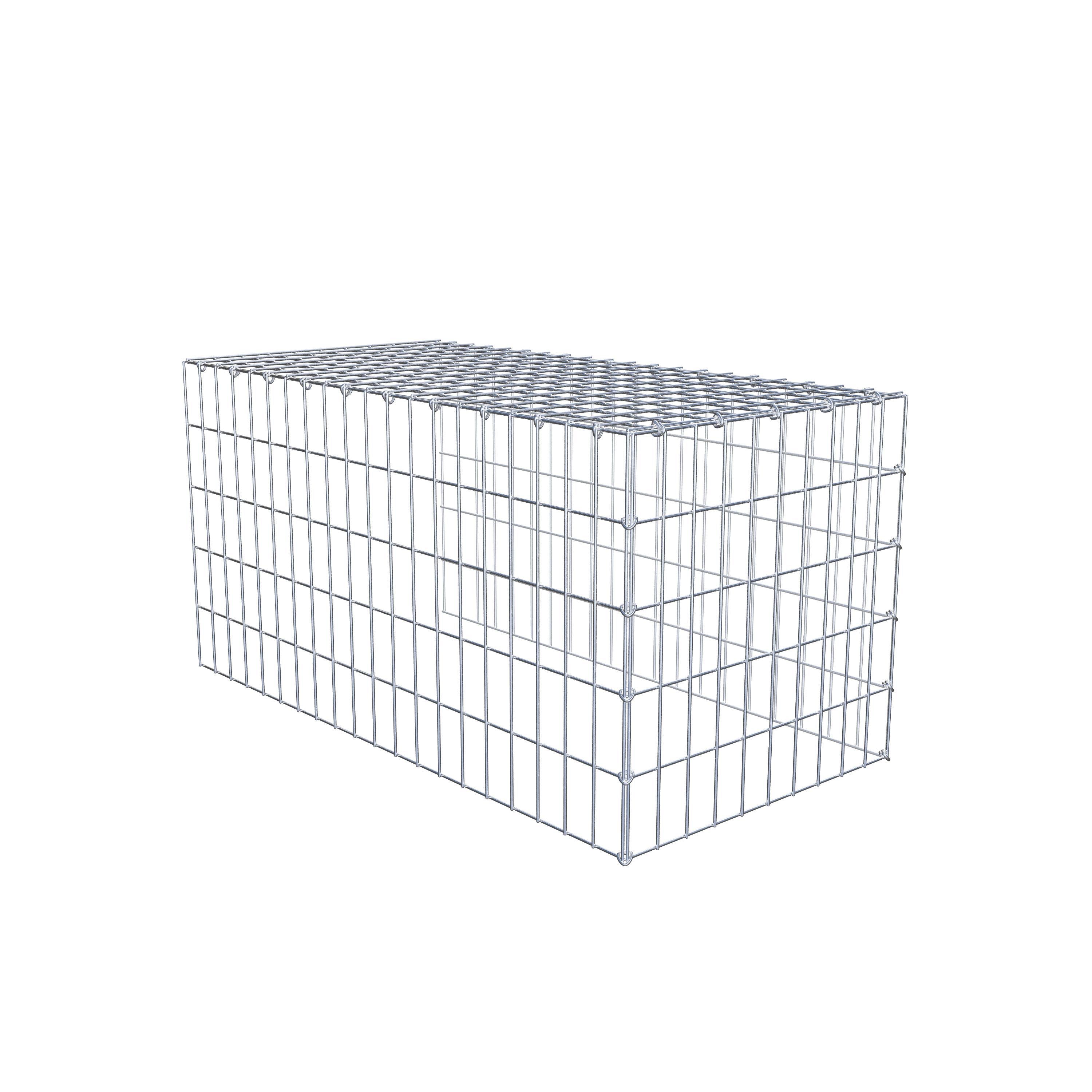 Extra gabion typ 4 100 cm x 50 cm x 50 cm (L x H x D), maskstorlek 5 cm x 10 cm, C-ring