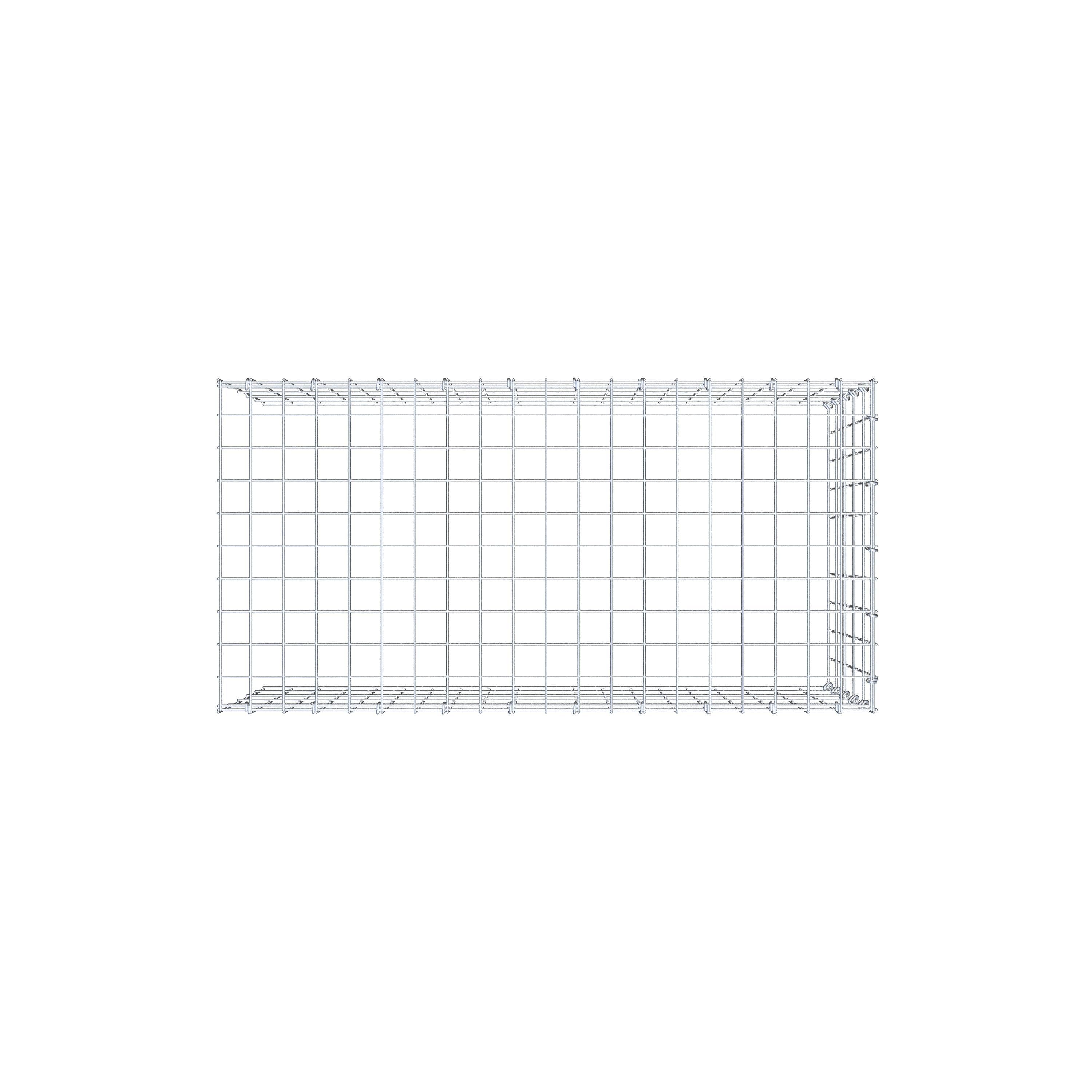 Extra gabion typ 4 100 cm x 50 cm x 50 cm (L x H x D), maskstorlek 5 cm x 10 cm, C-ring