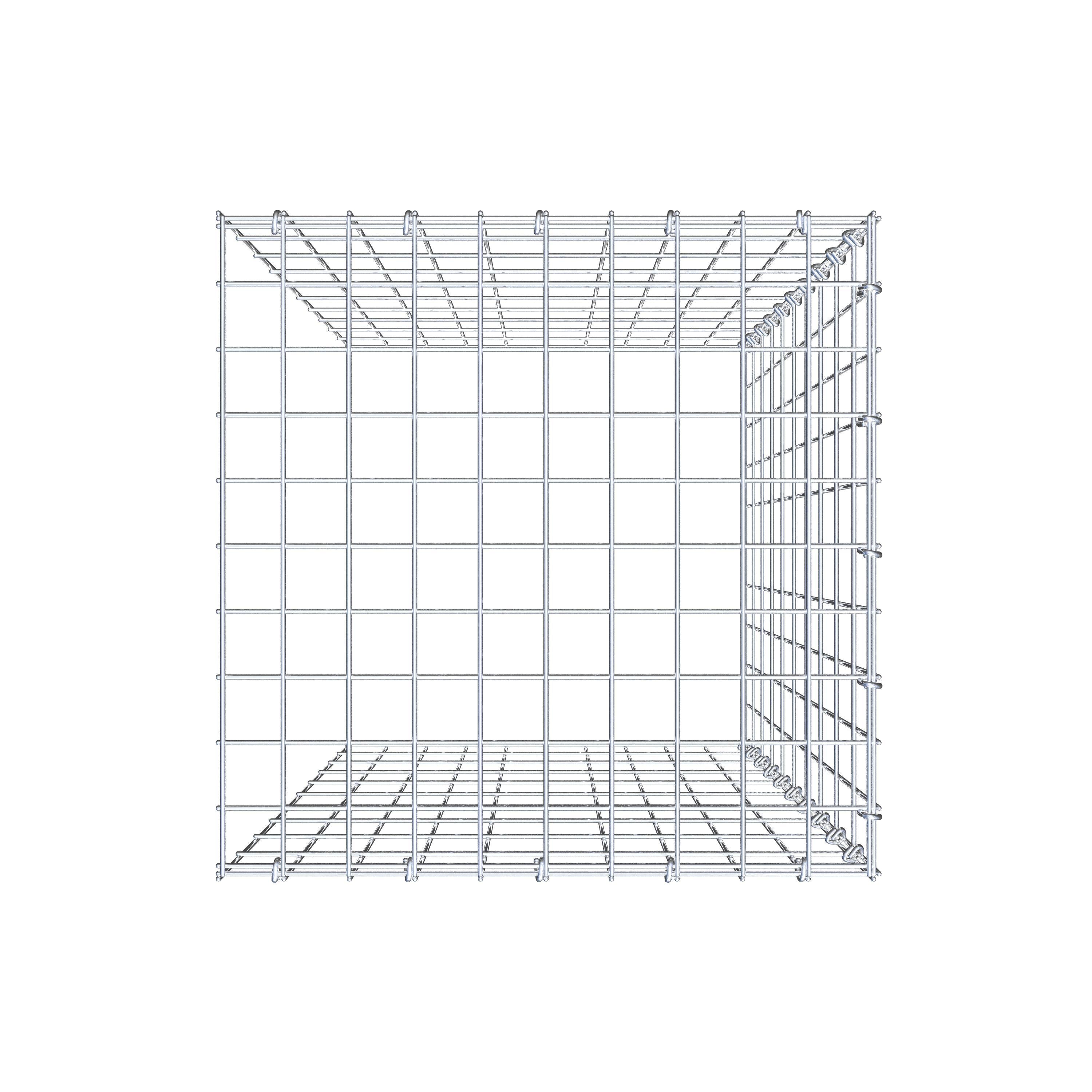 Extra gabion typ 4 100 cm x 50 cm x 50 cm (L x H x D), maskstorlek 5 cm x 10 cm, C-ring