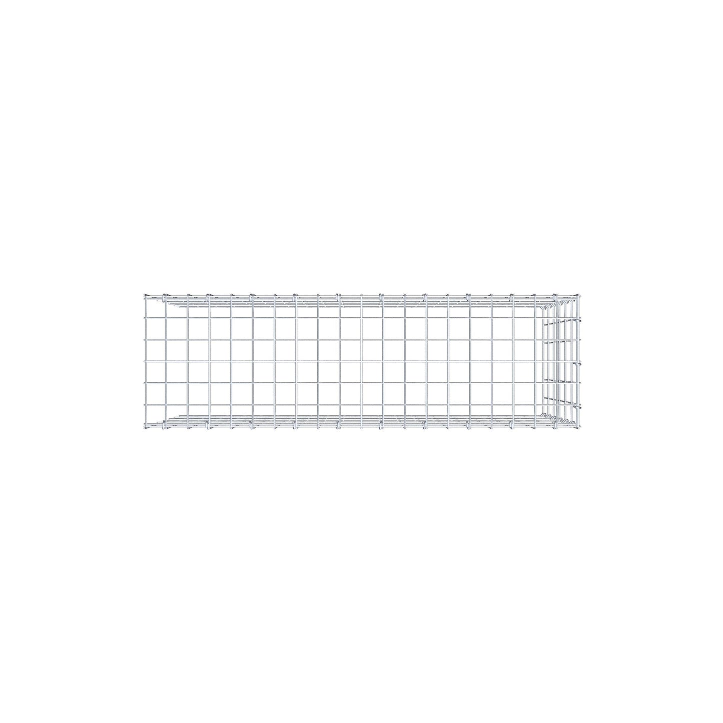 Monteret gabion type 4 100 cm x 60 cm x 30 cm (L x H x D), maskestørrelse 5 cm x 10 cm, C-ring