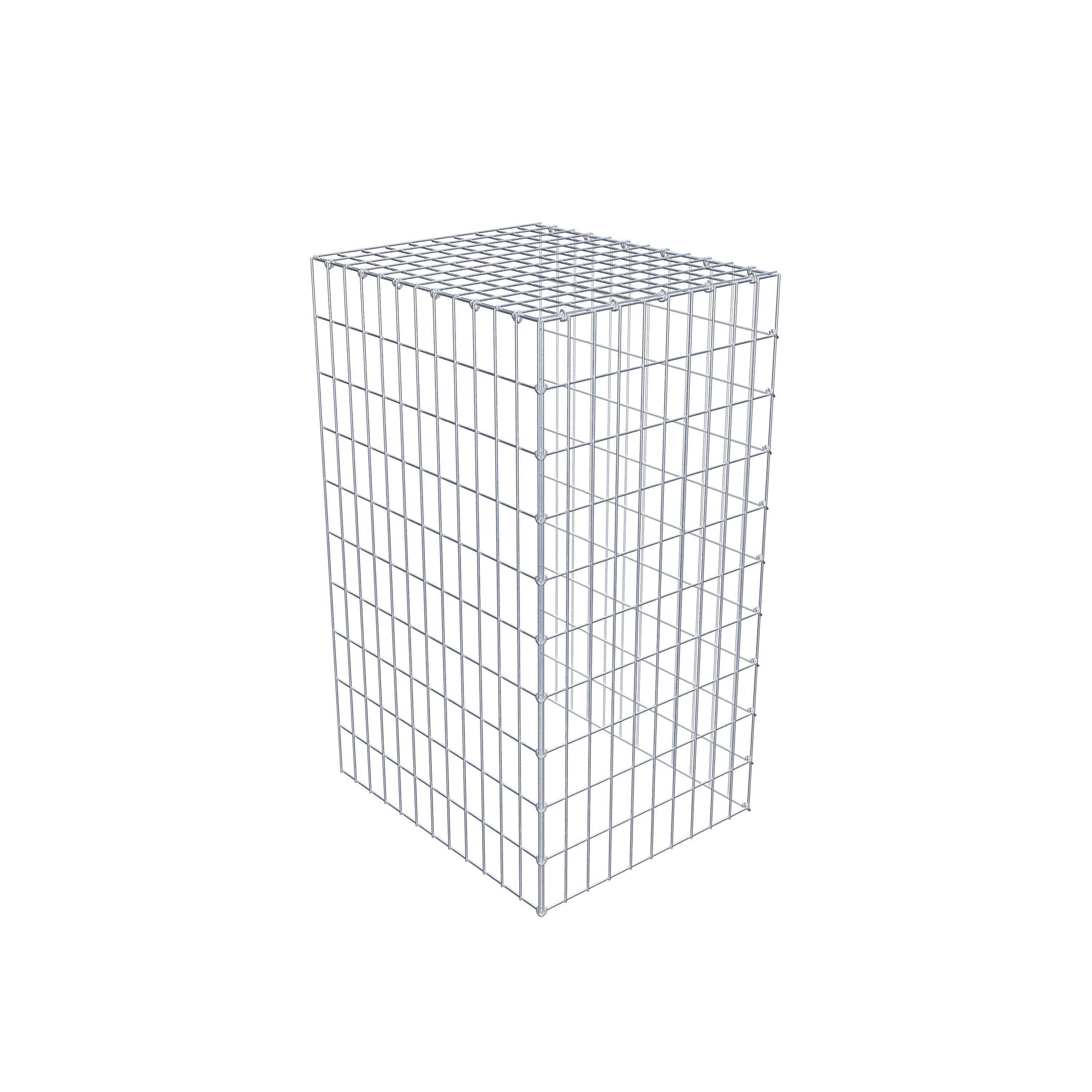 Typ 4 påbyggnadsgabion 100 cm x 60 cm x 50 cm (L x H x D), maskstorlek 5 cm x 10 cm, C-ring