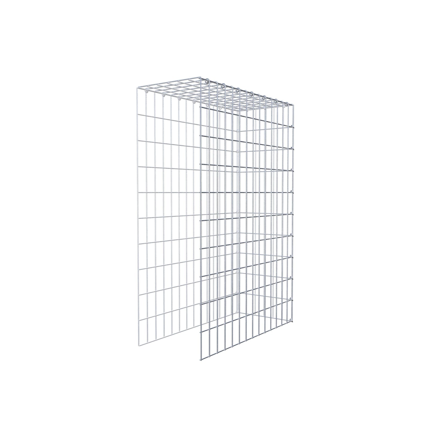 Monteret gabion type 4 100 cm x 70 cm x 30 cm (L x H x D), maskestørrelse 5 cm x 10 cm, C-ring