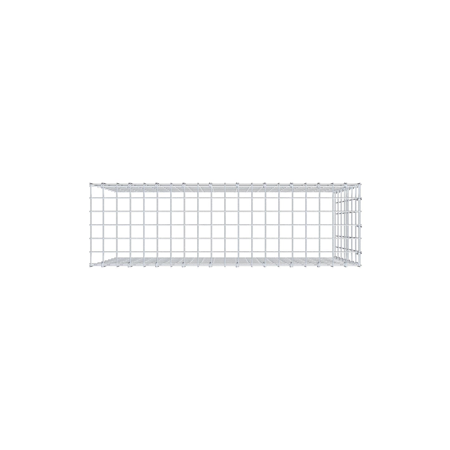 Monteret gabion type 4 100 cm x 70 cm x 30 cm (L x H x D), maskestørrelse 5 cm x 10 cm, C-ring