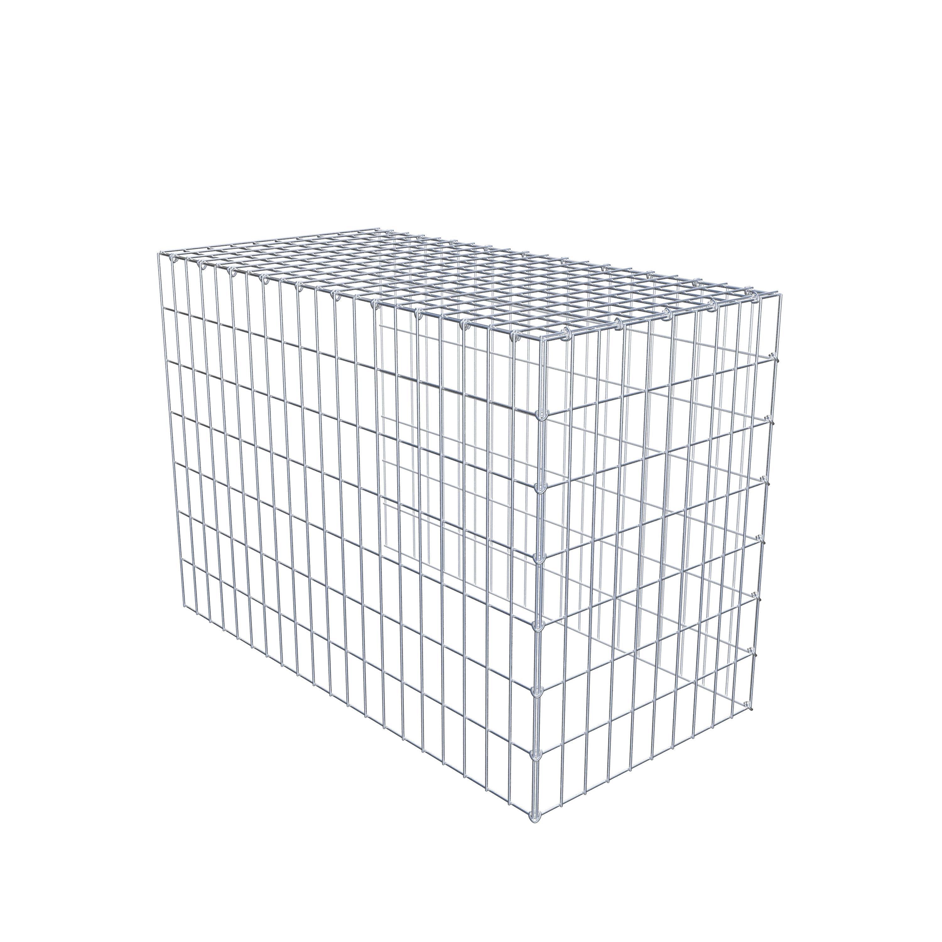 Monteret gabion type 4 100 cm x 70 cm x 50 cm (L x H x D), maskestørrelse 5 cm x 10 cm, C-ring