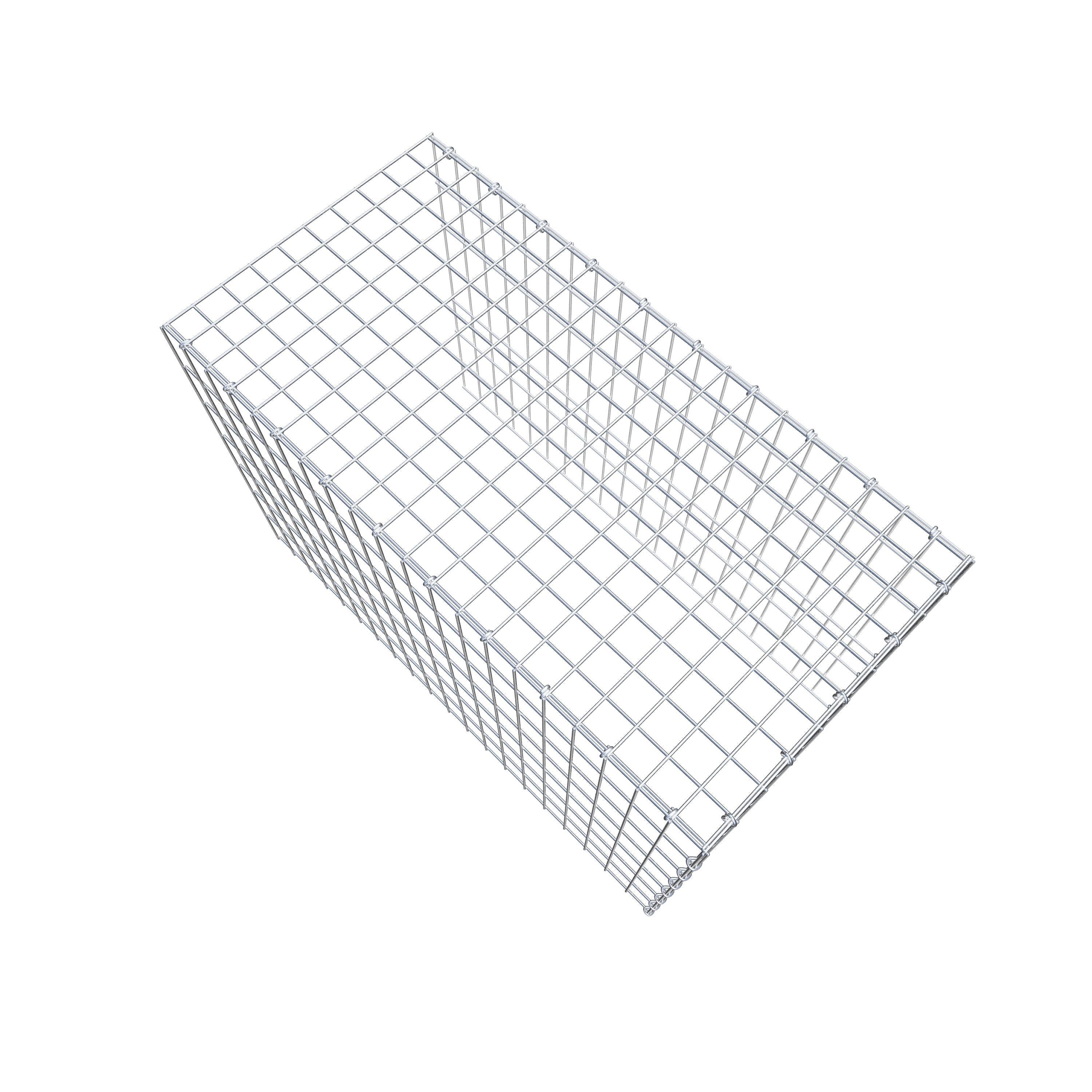 Monteret gabion type 4 100 cm x 70 cm x 50 cm (L x H x D), maskestørrelse 5 cm x 10 cm, C-ring