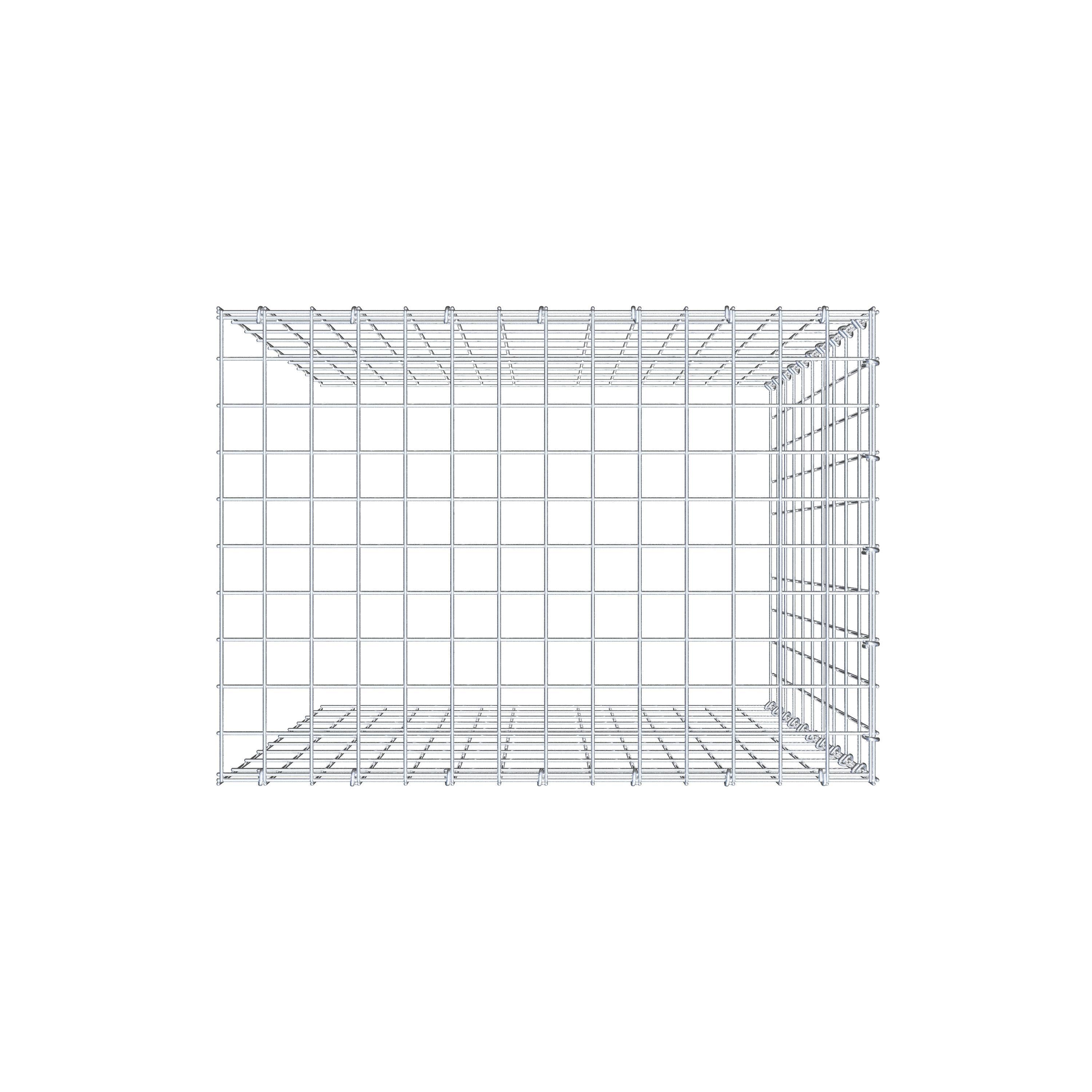 Mounted gabion type 4 100 cm x 70 cm x 50 cm (L x H x D), mesh size 5 cm x 10 cm, C-ring