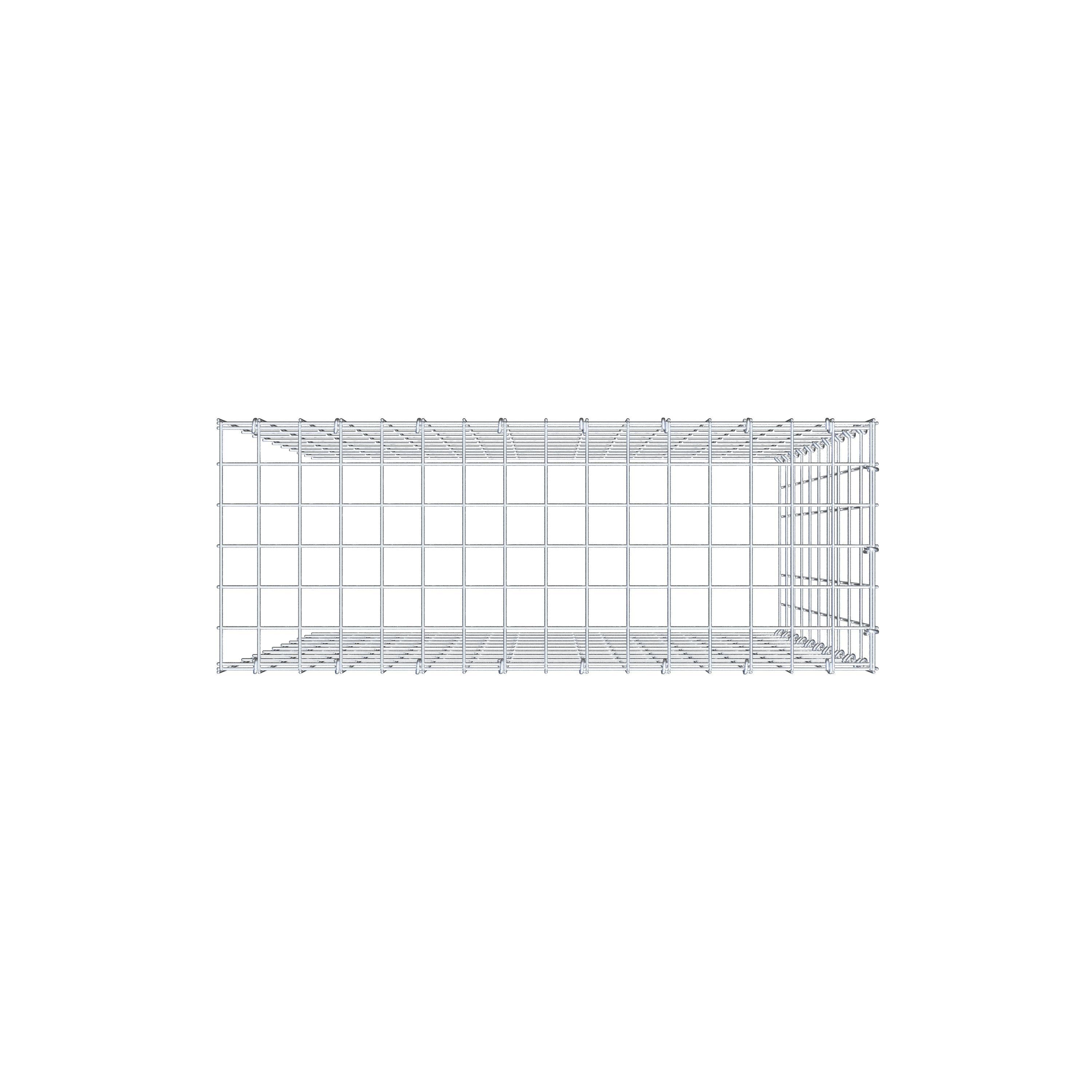 Extra gabion typ 4 100 cm x 80 cm x 30 cm (L x H x D), maskstorlek 5 cm x 10 cm, C-ring