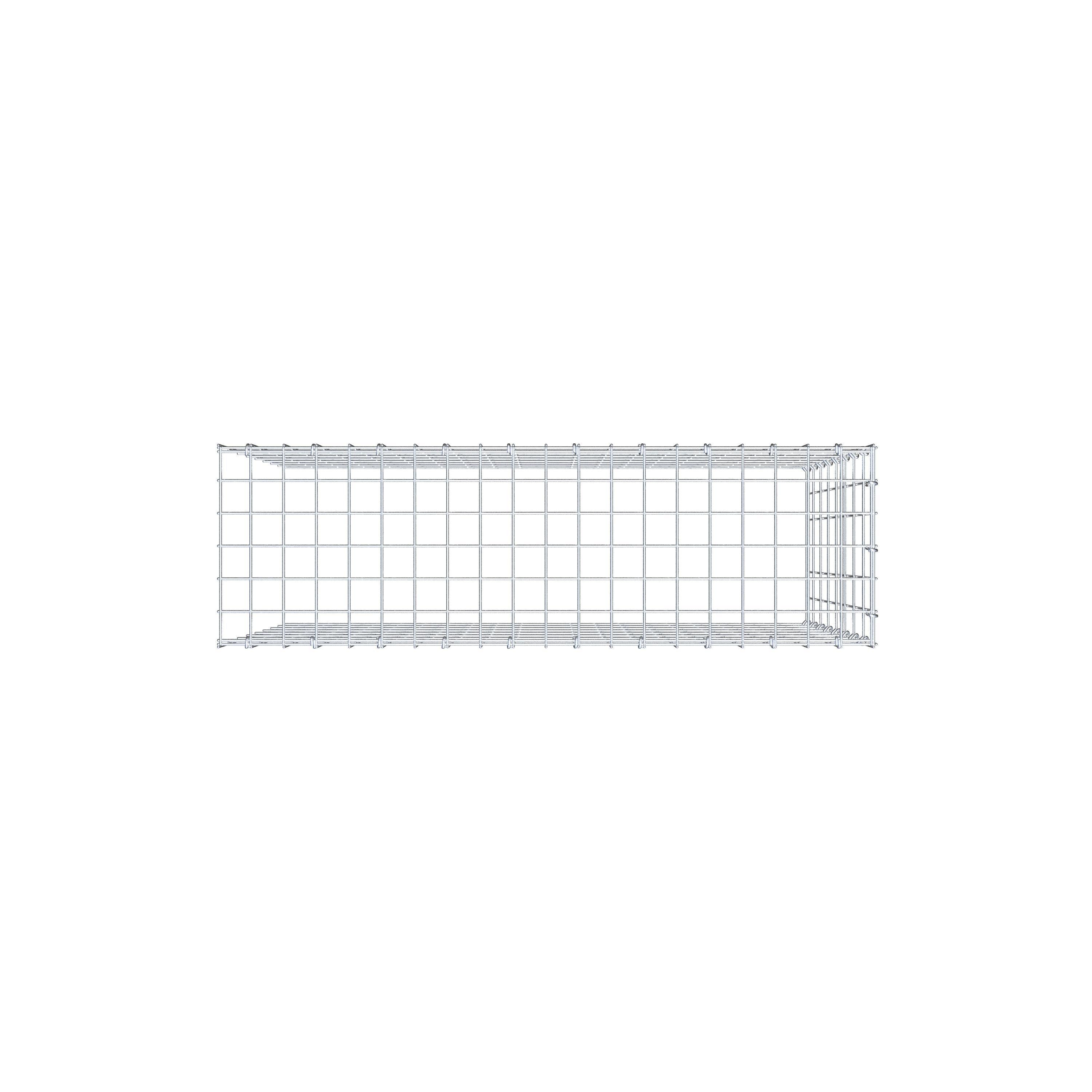 Gabbione aggiuntivo tipo 4 100 cm x 80 cm x 30 cm (L x H x P), maglia 5 cm x 10 cm, anello a C