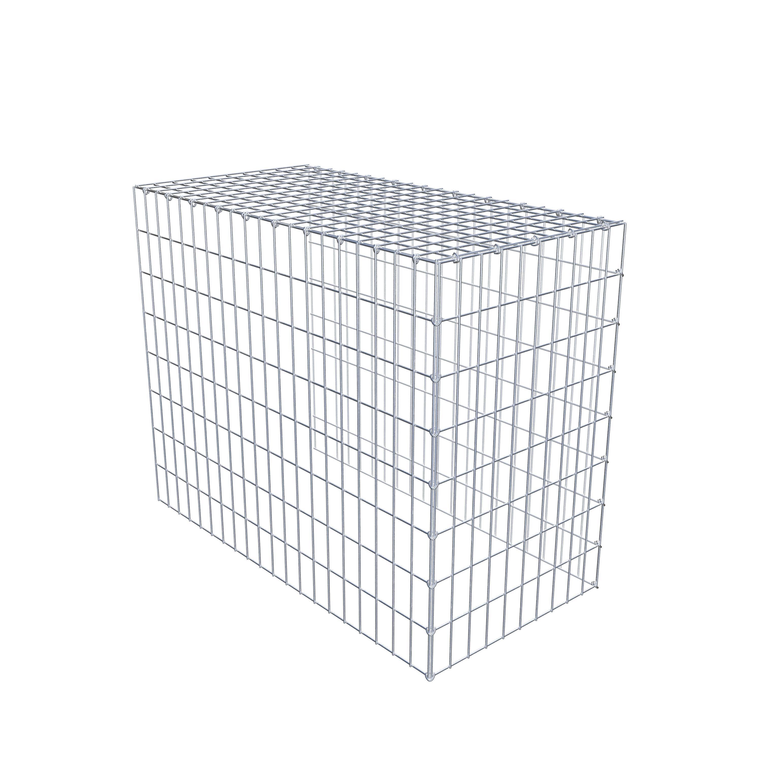 Monteret gabion type 4 100 cm x 80 cm x 50 cm (L x H x D), maskestørrelse 5 cm x 10 cm, C-ring