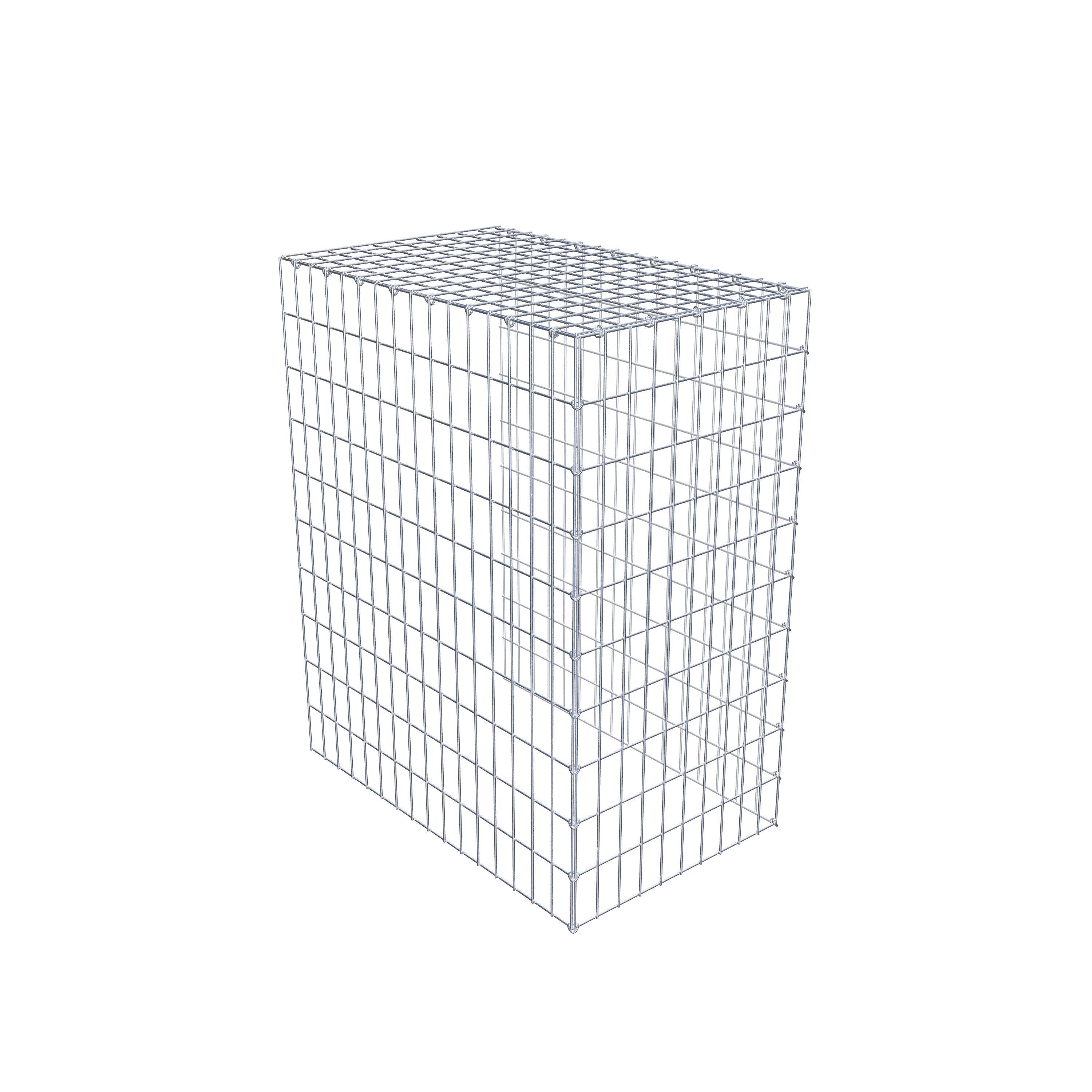 Monteret gabion type 4 100 cm x 80 cm x 50 cm (L x H x D), maskestørrelse 5 cm x 10 cm, C-ring