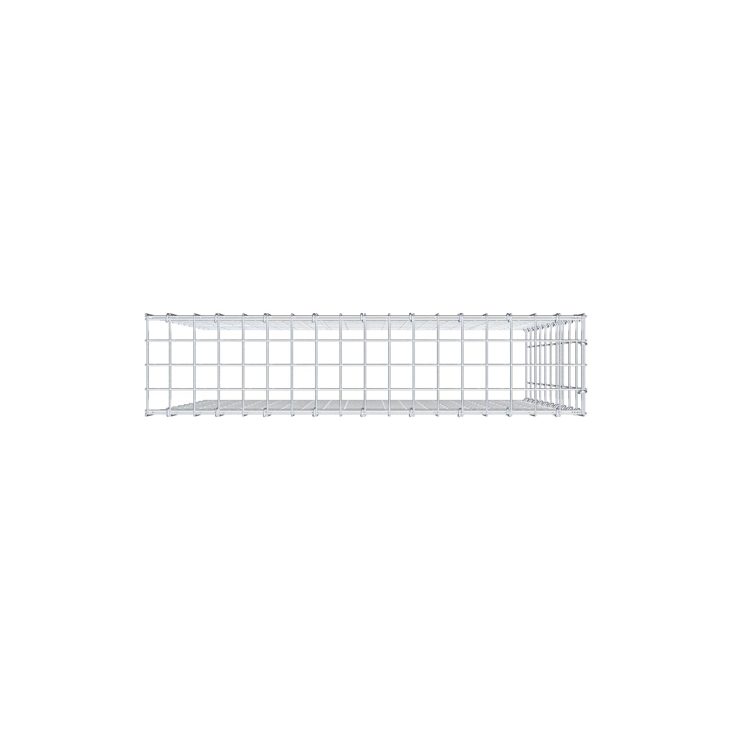 Monteret gabion type 4 100 cm x 90 cm x 20 cm (L x H x D), maskestørrelse 5 cm x 10 cm, C-ring