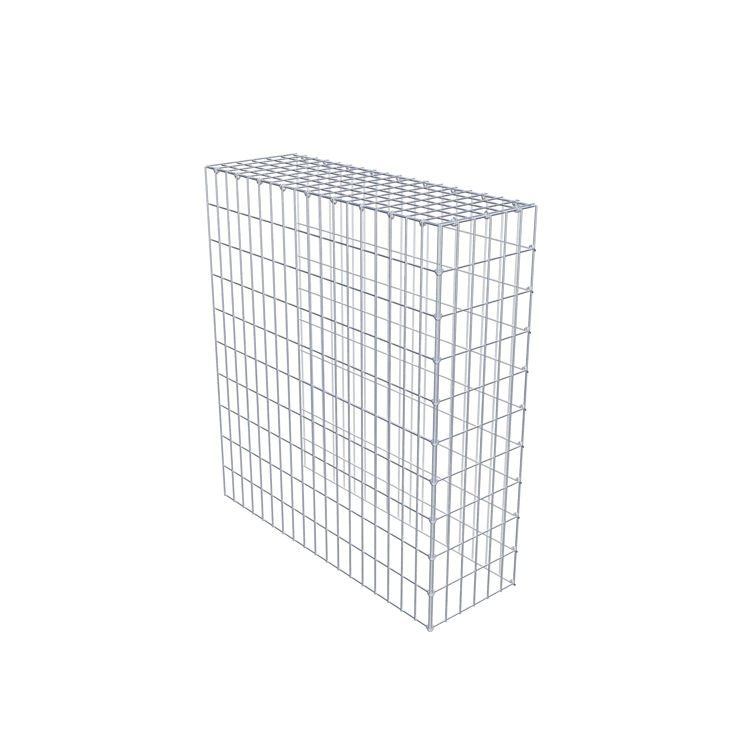 Monteret gabion type 4 100 cm x 90 cm x 30 cm (L x H x D), maskestørrelse 5 cm x 10 cm, C-ring