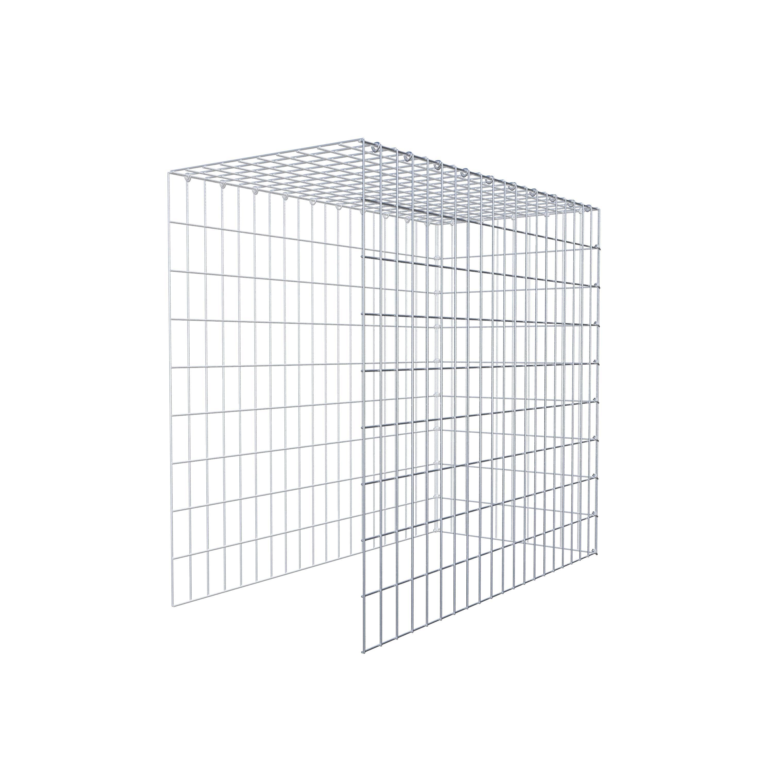 Extra gabion typ 4 100 cm x 90 cm x 50 cm (L x H x D), maskstorlek 5 cm x 10 cm, C-ring