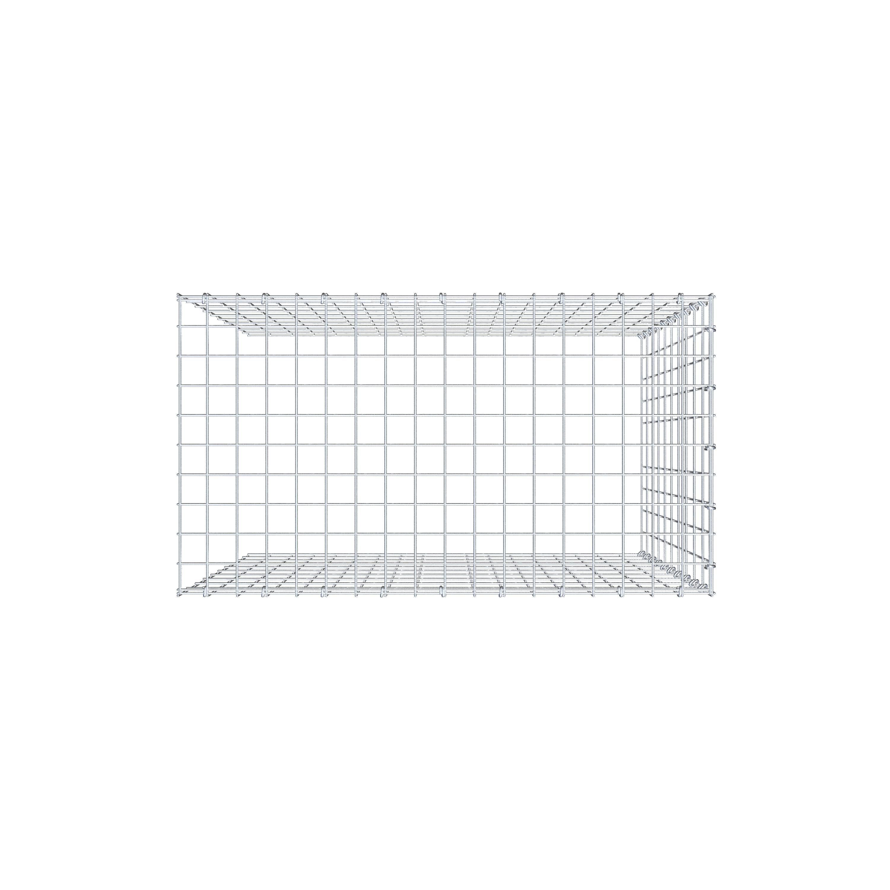 Extra gabion typ 4 100 cm x 90 cm x 50 cm (L x H x D), maskstorlek 5 cm x 10 cm, C-ring