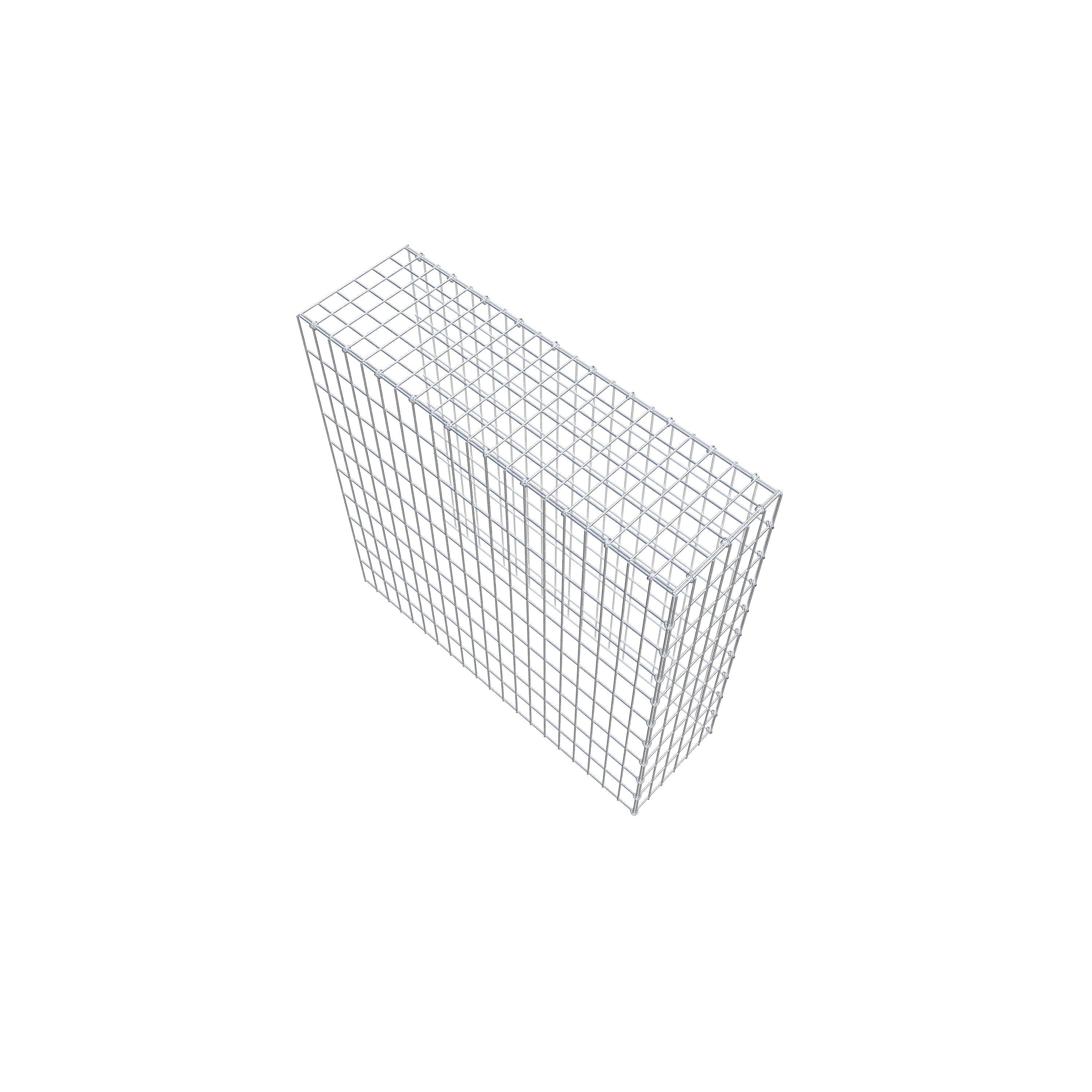 Mounted gabion type 4 100 cm x 100 cm x 30 cm (L x H x D), mesh size 5 cm x 10 cm, C-ring