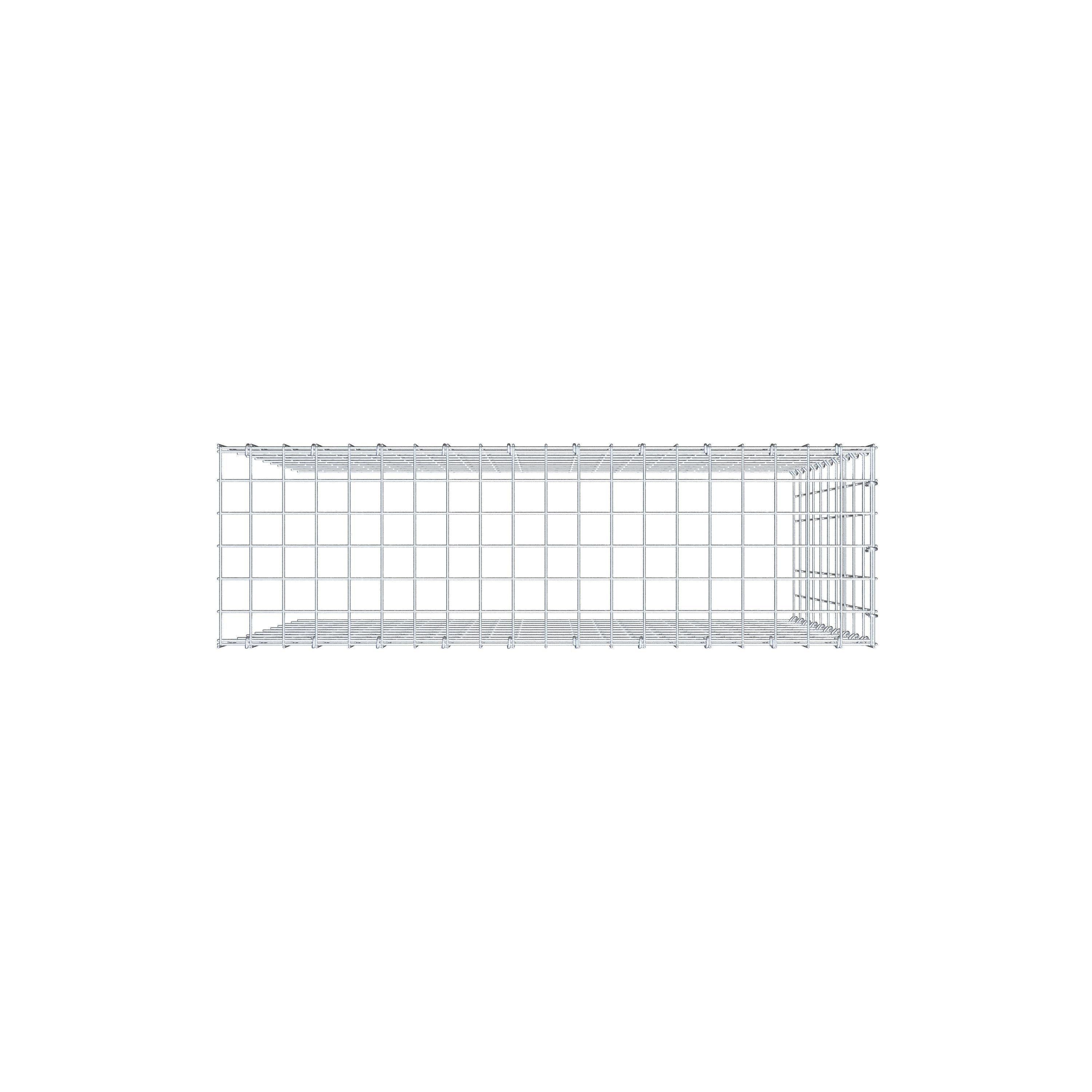 Extra gabion typ 4 100 cm x 100 cm x 30 cm (L x H x D), maskstorlek 5 cm x 10 cm, C-ring