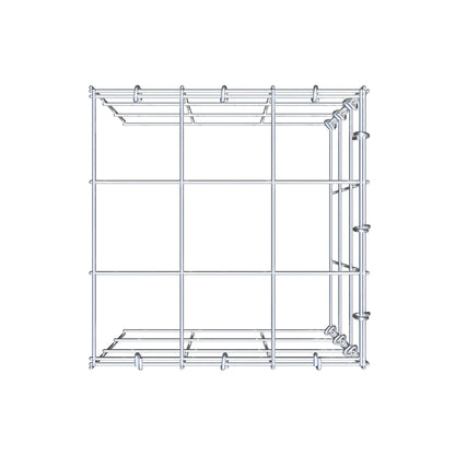 Gabião Tipo 4 30 cm x 30 cm x 30 cm (C x A x P), malhagem 10 cm x 10 cm, anel C
