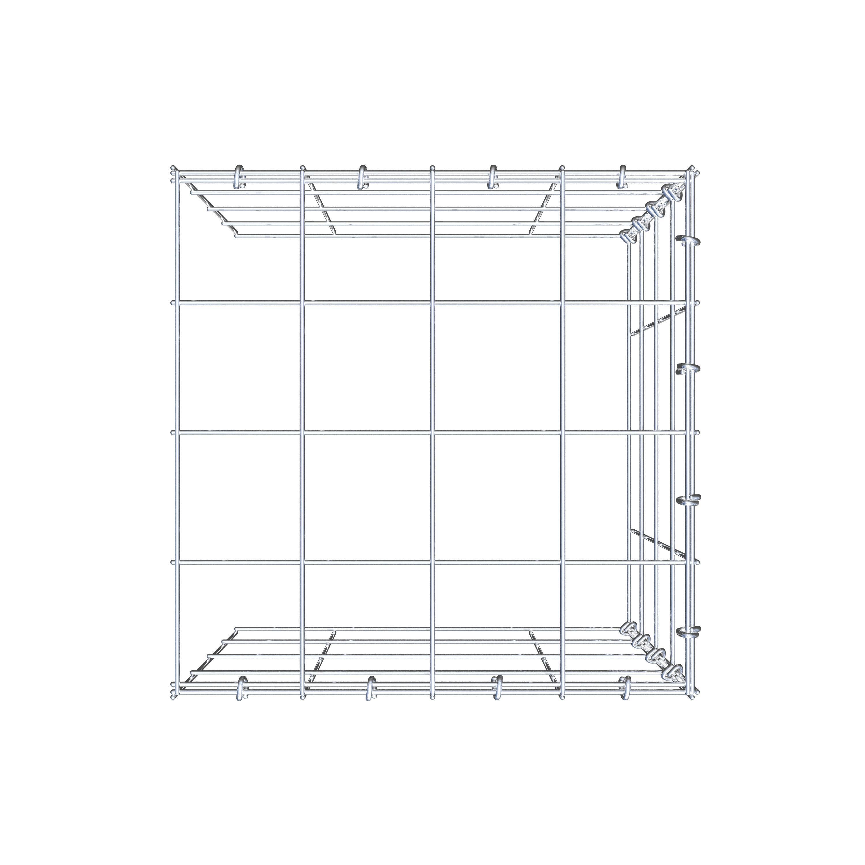 Monteret gabion type 4 40 cm x 40 cm x 40 cm (L x H x D), maskestørrelse 10 cm x 10 cm, C-ring