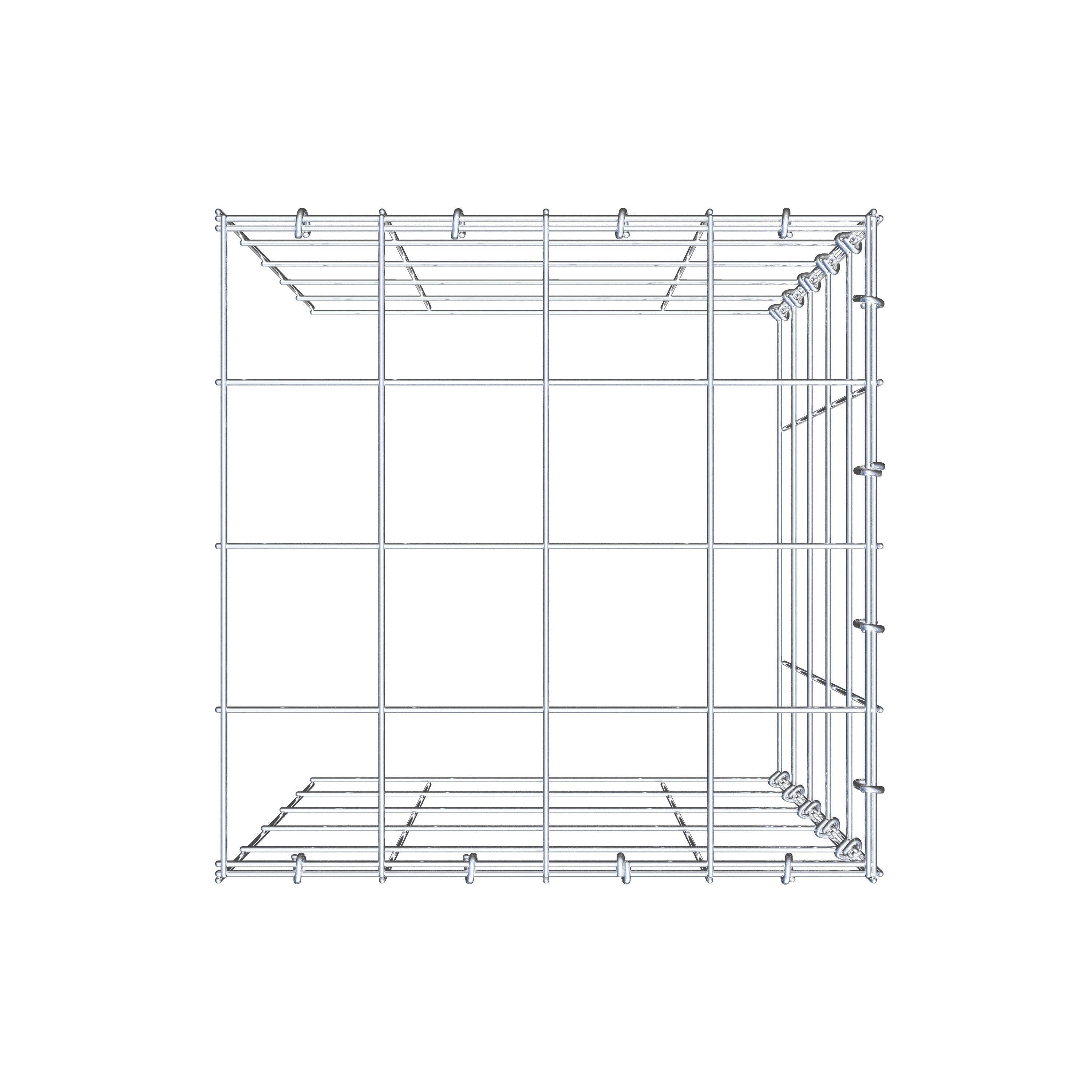 Extra gabion typ 4 50 cm x 40 cm x 40 cm (L x H x D), maskstorlek 10 cm x 10 cm, C-ring