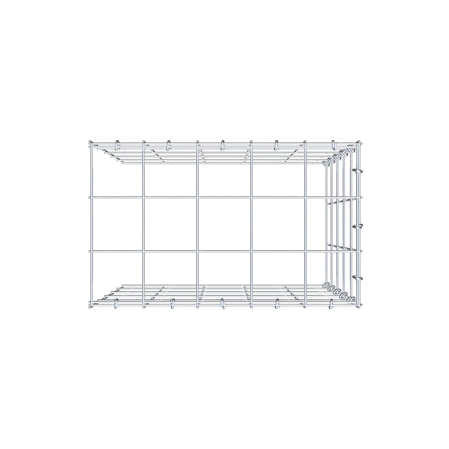Gabião Tipo 4 50 cm x 50 cm x 30 cm (C x A x P), malhagem 10 cm x 10 cm, anel C