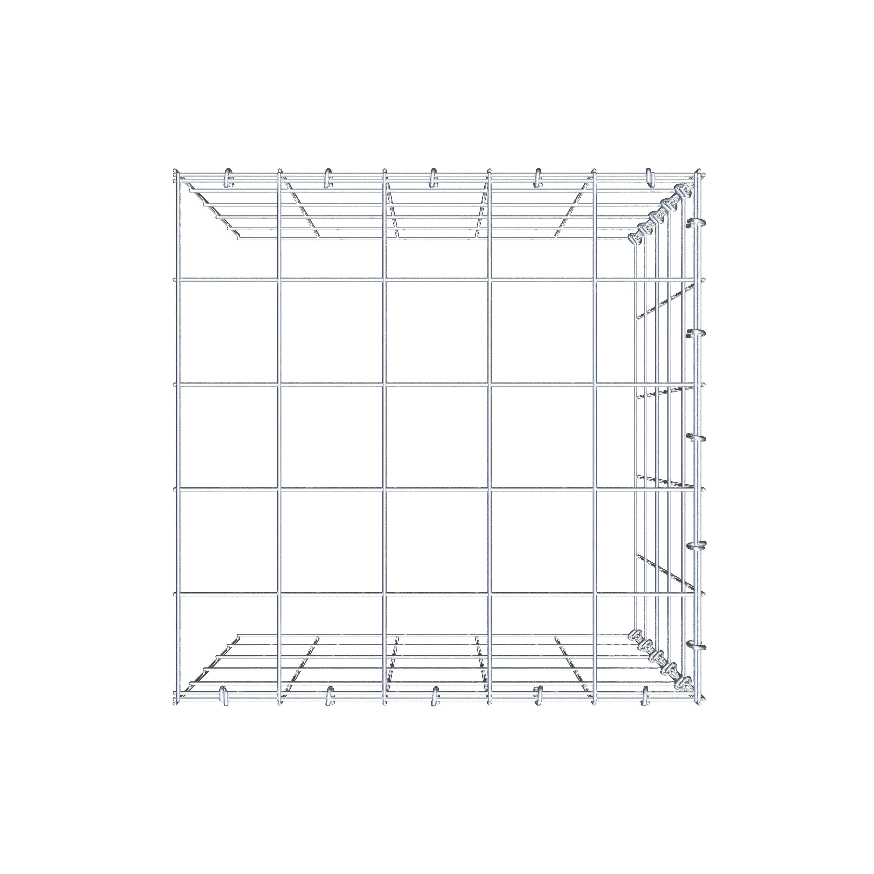 Extra gabion typ 4 50 cm x 50 cm x 50 cm (L x H x D), maskstorlek 10 cm x 10 cm, C-ring