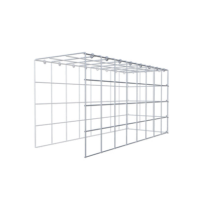 Anbaugabione Typ 4 80 cm x 40 cm x 30 cm (L x H x T), Maschenweite 10 cm x 10 cm, C-Ring