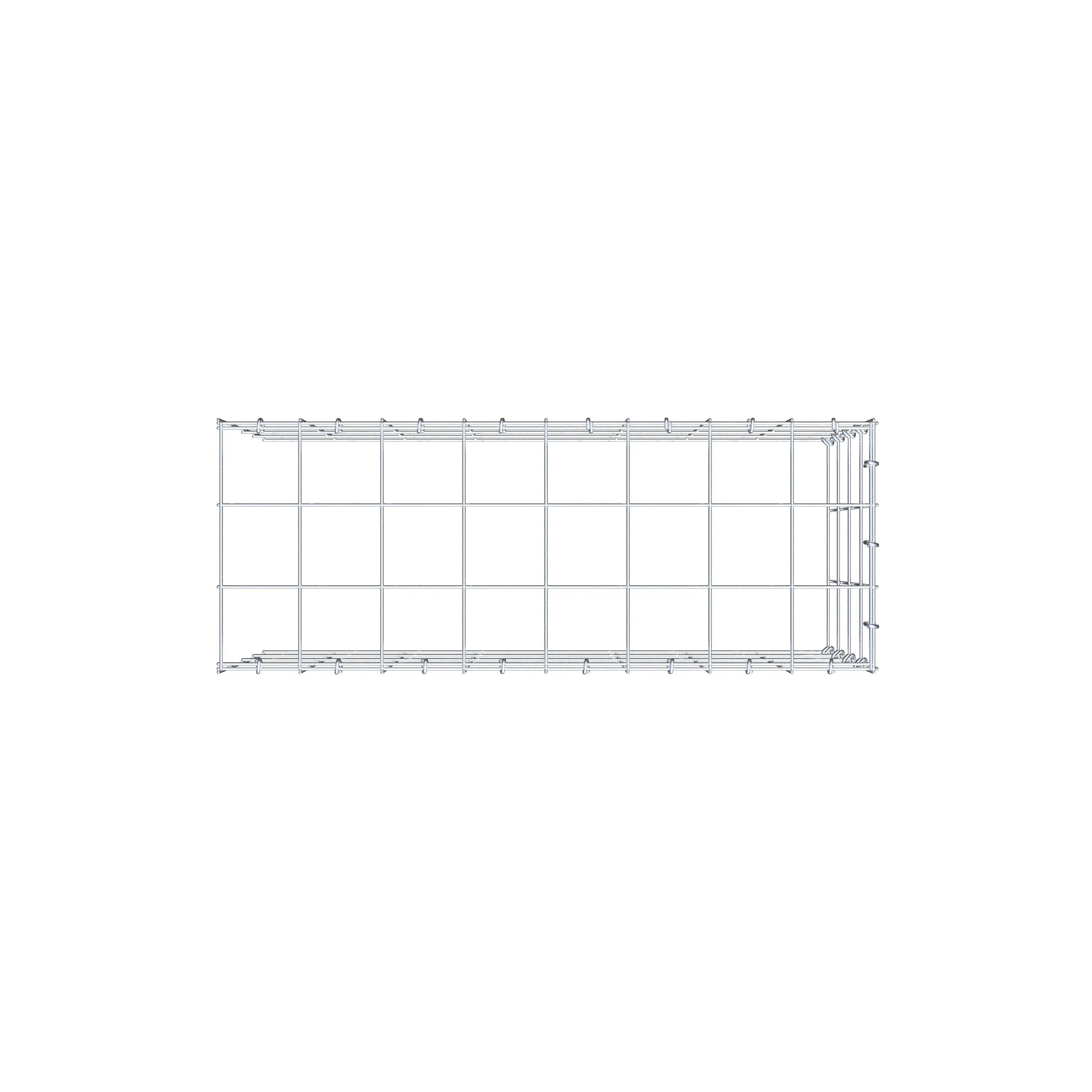 Mounted gabion type 4 80 cm x 40 cm x 30 cm (L x H x D), mesh size 10 cm x 10 cm, C-ring