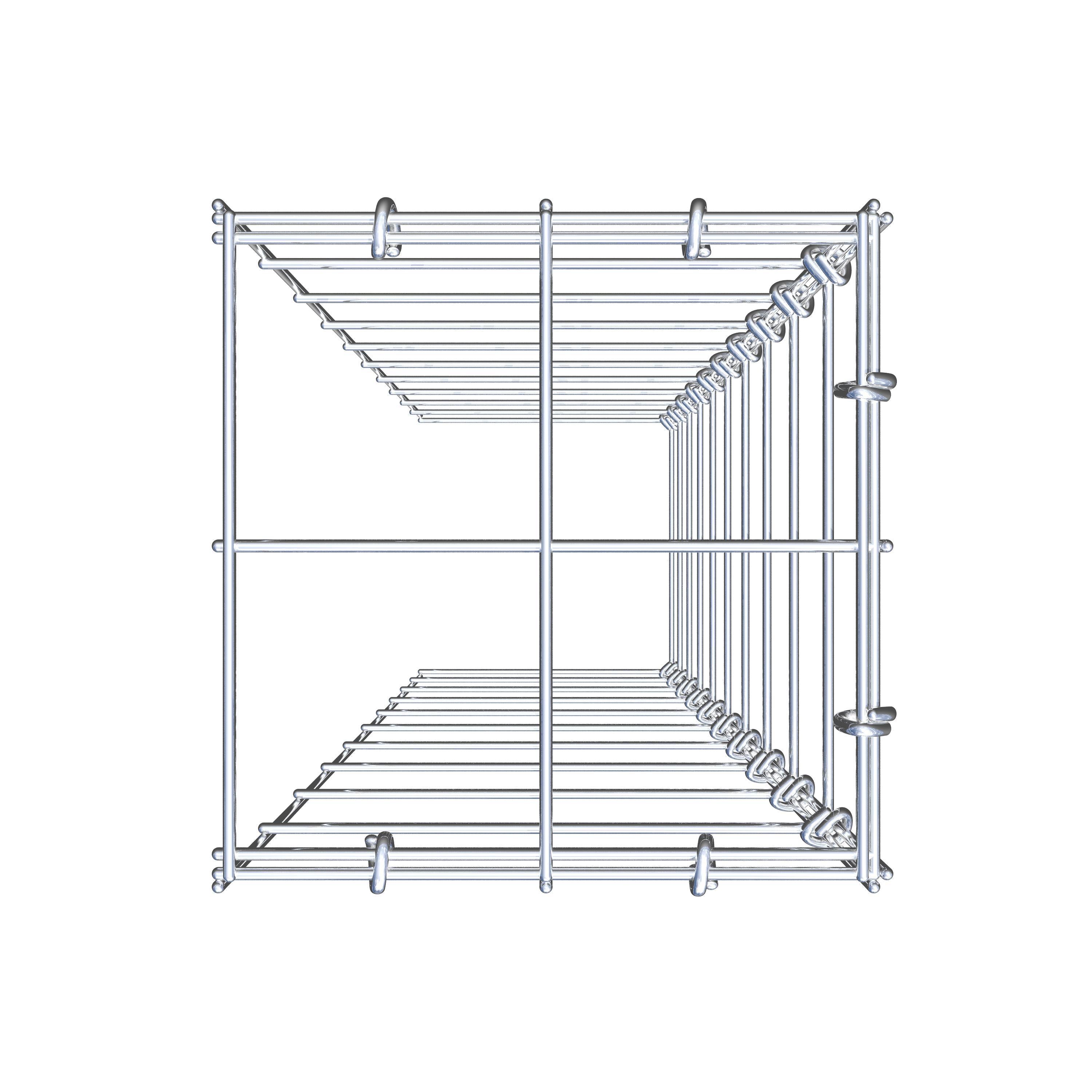 Typ 4 påbyggnadsgabion 100 cm x 20 cm x 20 cm (L x H x D), maskstorlek 10 cm x 10 cm, C-ring