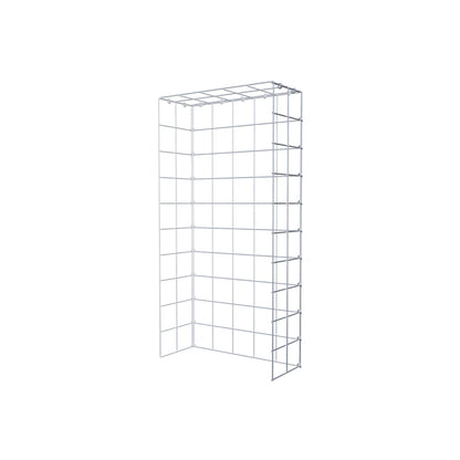 Monteret gabion type 4 100 cm x 20 cm x 50 cm (L x H x D), maskestørrelse 10 cm x 10 cm, C-ring