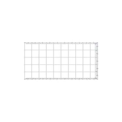 Monteret gabion type 4 100 cm x 20 cm x 50 cm (L x H x D), maskestørrelse 10 cm x 10 cm, C-ring