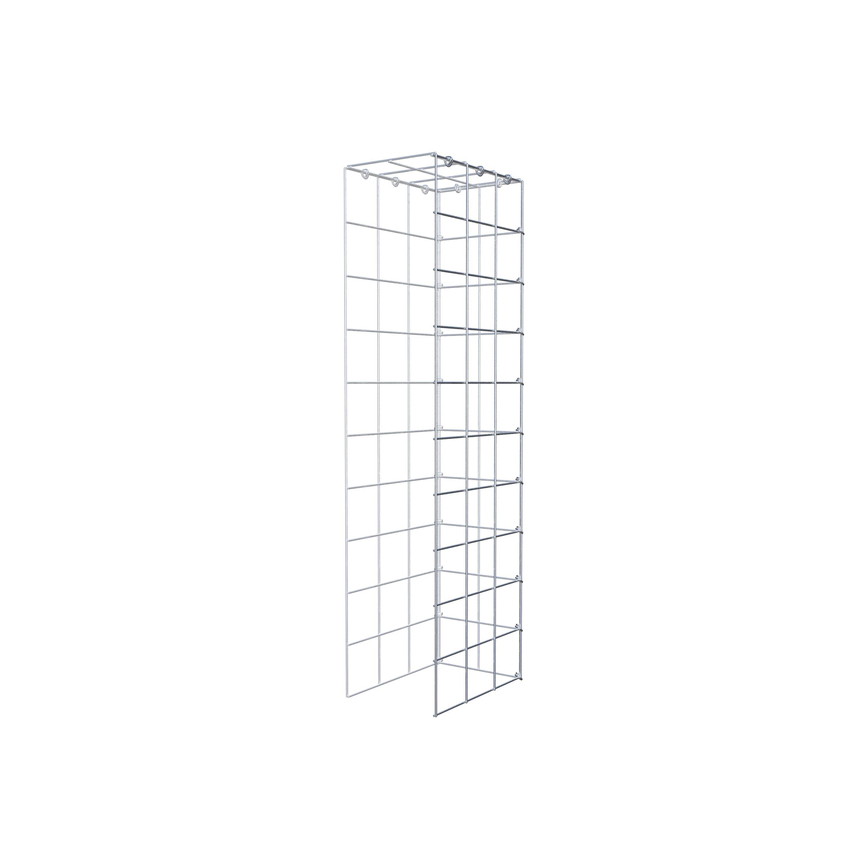 Extra gabion typ 4 100 cm x 30 cm x 20 cm (L x H x D), maskstorlek 10 cm x 10 cm, C-ring