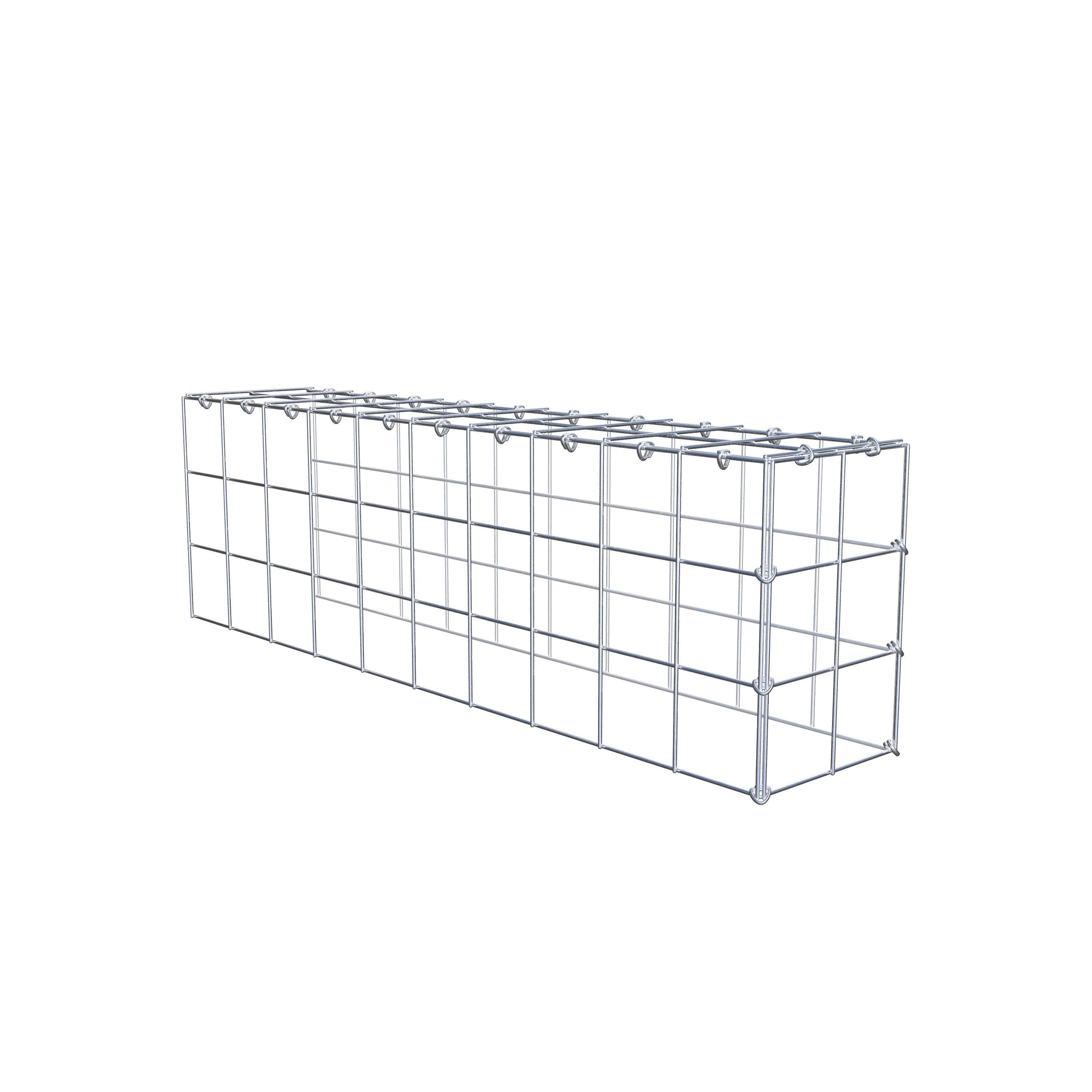 Add-on schanskorf type 4 100 cm x 30 cm x 20 cm (L x H x D), maaswijdte 10 cm x 10 cm, C-ring