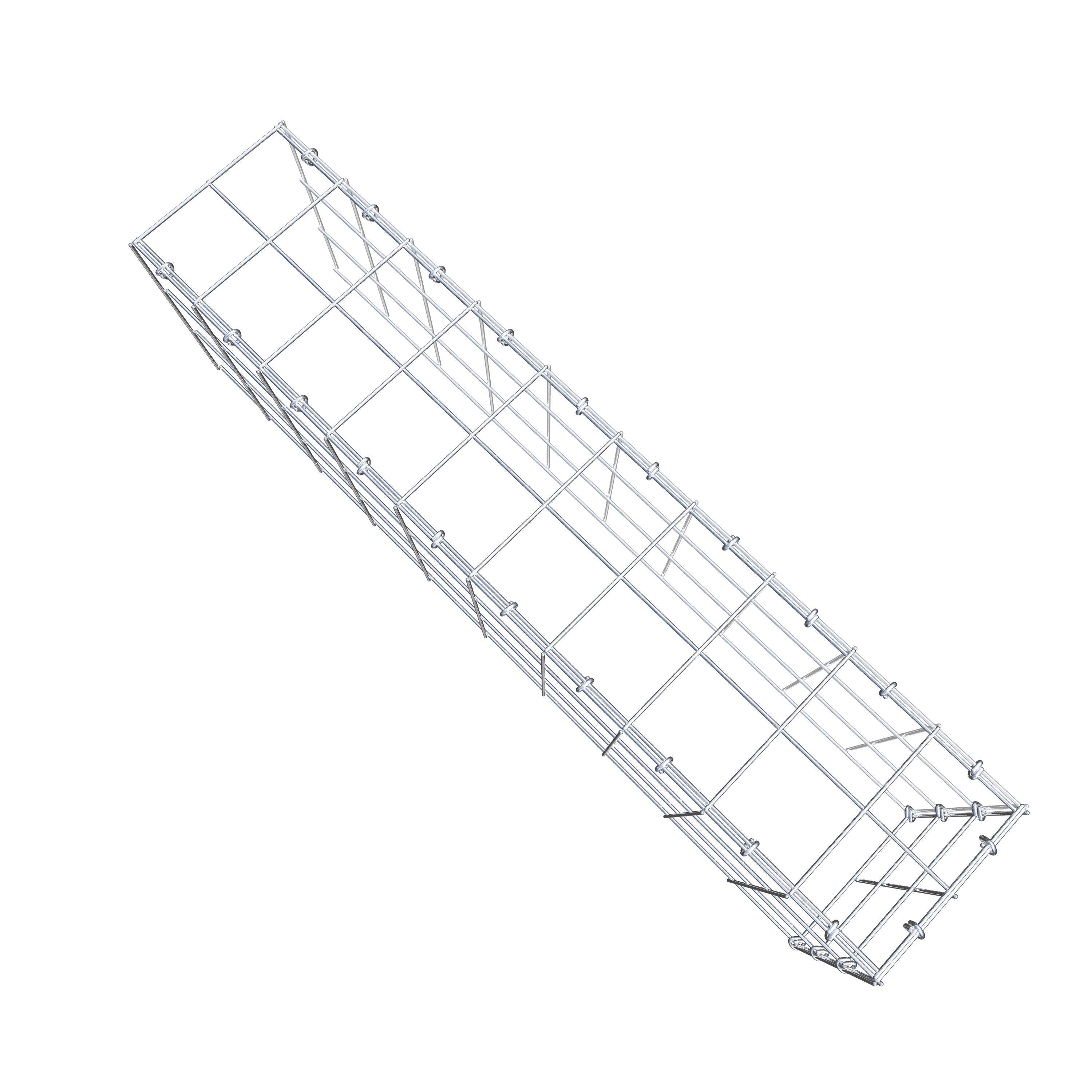 Add-on schanskorf type 4 100 cm x 30 cm x 20 cm (L x H x D), maaswijdte 10 cm x 10 cm, C-ring