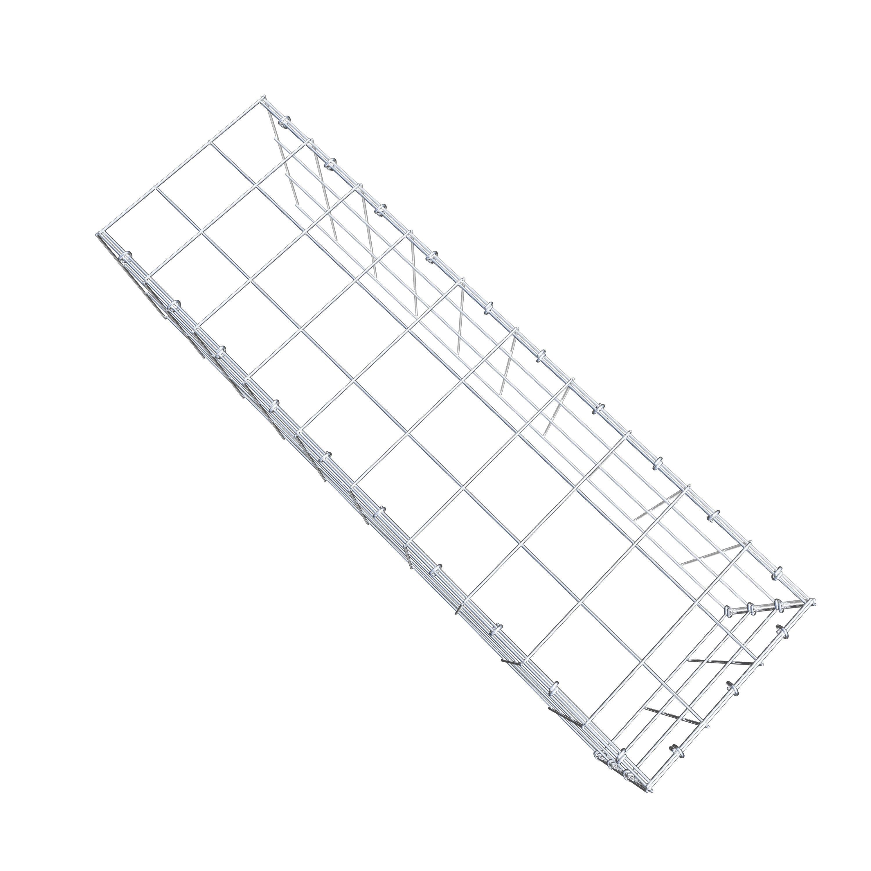 Mounted gabion type 4 100 cm x 30 cm x 30 cm (L x H x D), mesh size 10 cm x 10 cm, C-ring