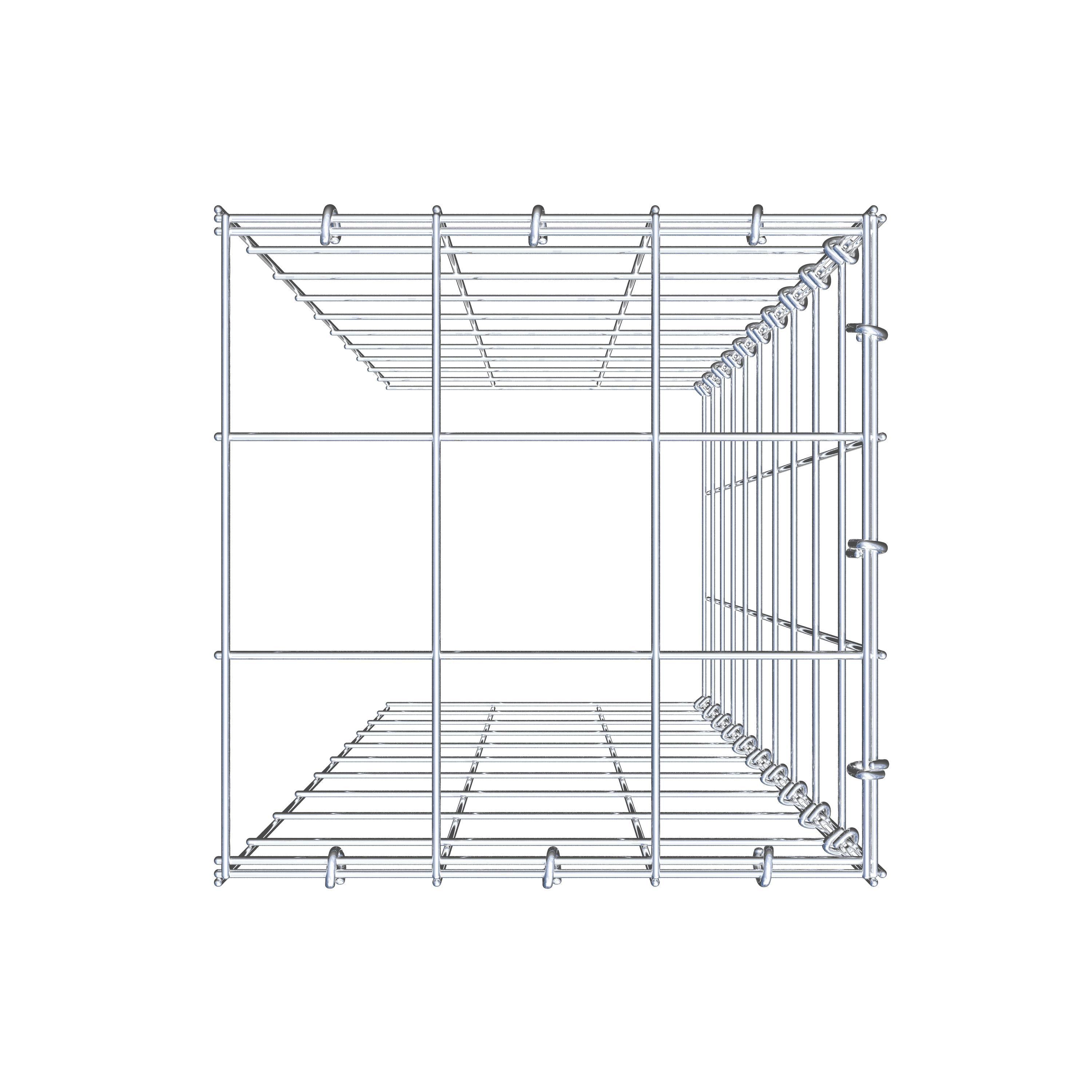 Extra gabion typ 4 100 cm x 30 cm x 30 cm (L x H x D), maskstorlek 10 cm x 10 cm, C-ring