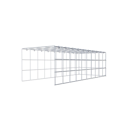 Monteret gabion type 4 100 cm x 30 cm x 40 cm (L x H x D), maskestørrelse 10 cm x 10 cm, C-ring