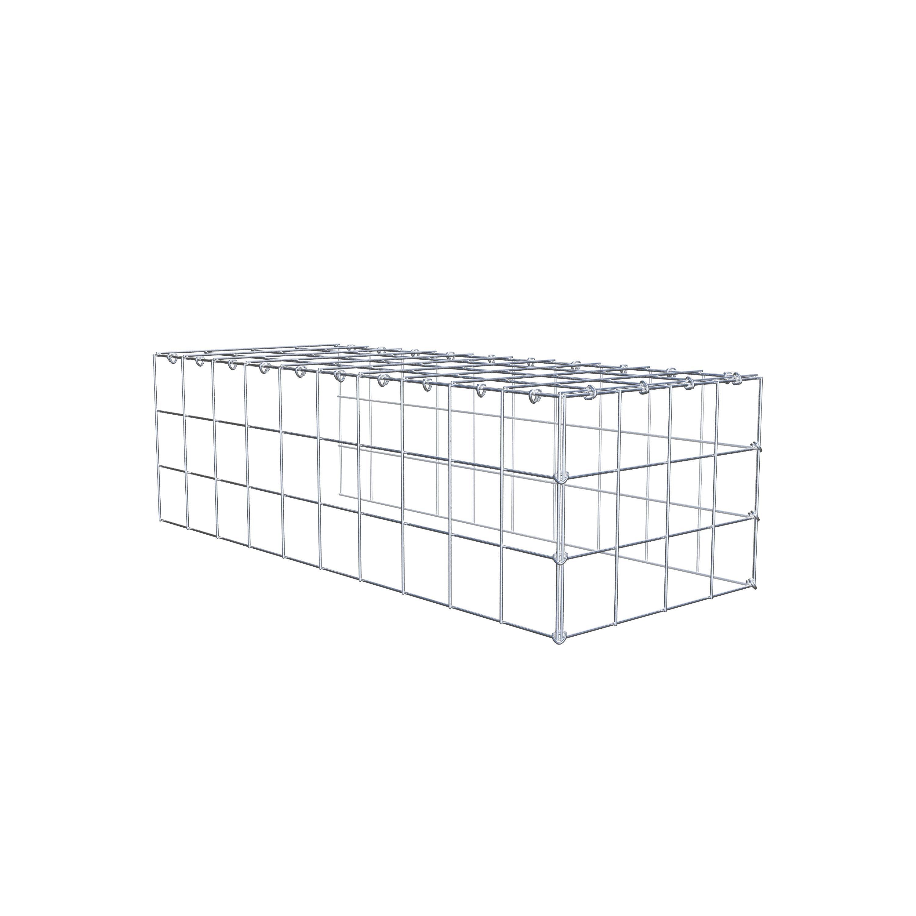 Mounted gabion type 4 100 cm x 30 cm x 40 cm (L x H x D), mesh size 10 cm x 10 cm, C-ring